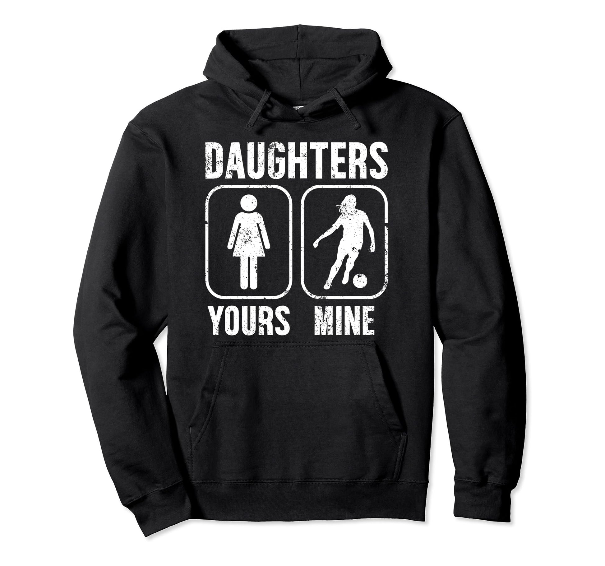 Daughters Soccer Dad Soccer Player Father Hoodie - Graphic Print Unisex - T-Shirt, Sweatshirt, Hoodie