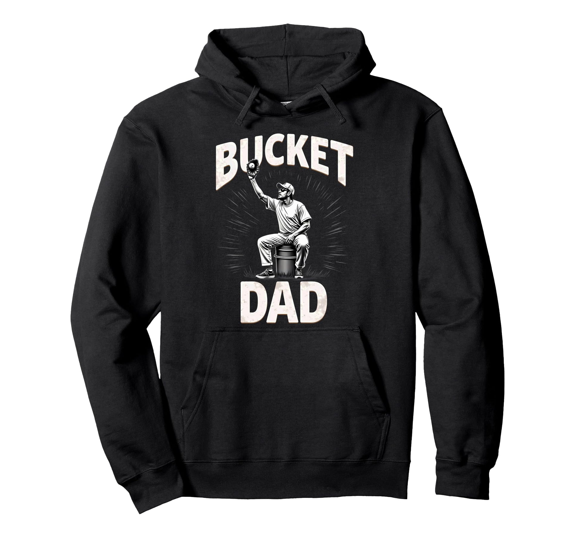 Softball Daddy Fathers Day From Sweatshirt - Minimalist Print for Adults - T-Shirt, Sweatshirt, Hoodie