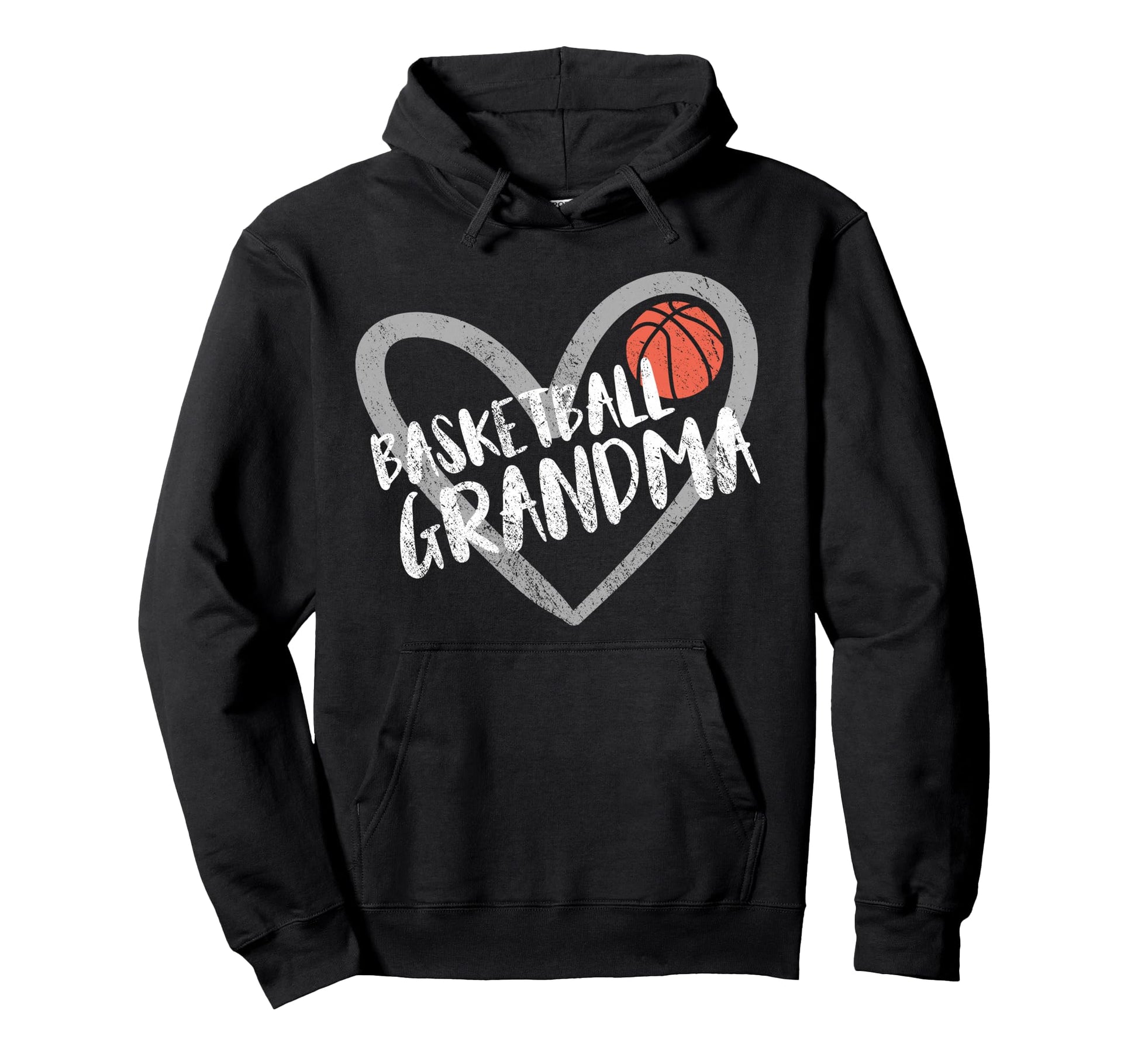 Basketball Grandma Heart Hoodie - Custom Art Print Men Women - T-Shirt, Sweatshirt, Hoodie