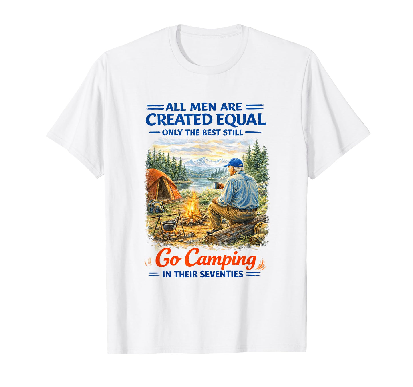 Seventies Camping Camper Outdoor T-Shirt - Casual Everyday Wear Men Women - T-Shirt, Sweatshirt, Hoodie