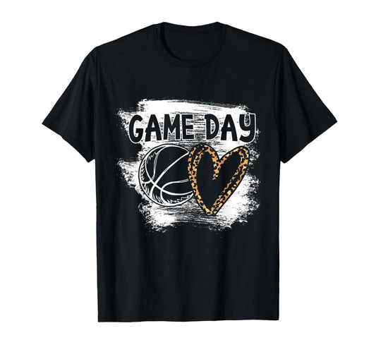 Basketball Player Game Day Leopard T-Shirt - Fun Novelty Design for Adults - T-Shirt, Sweatshirt, Hoodie
