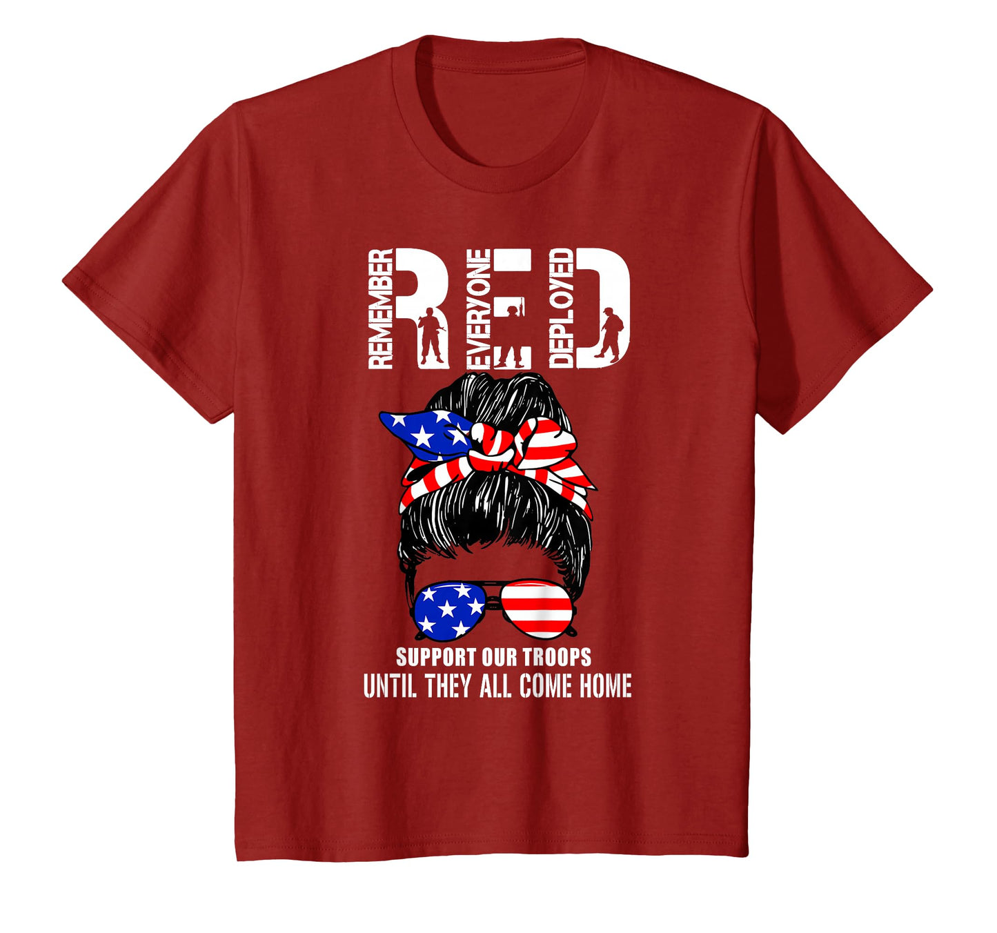 Friday We Wear Red Military Support T-Shirt - Streetwear Style for Adults - T-Shirt, Sweatshirt, Hoodie