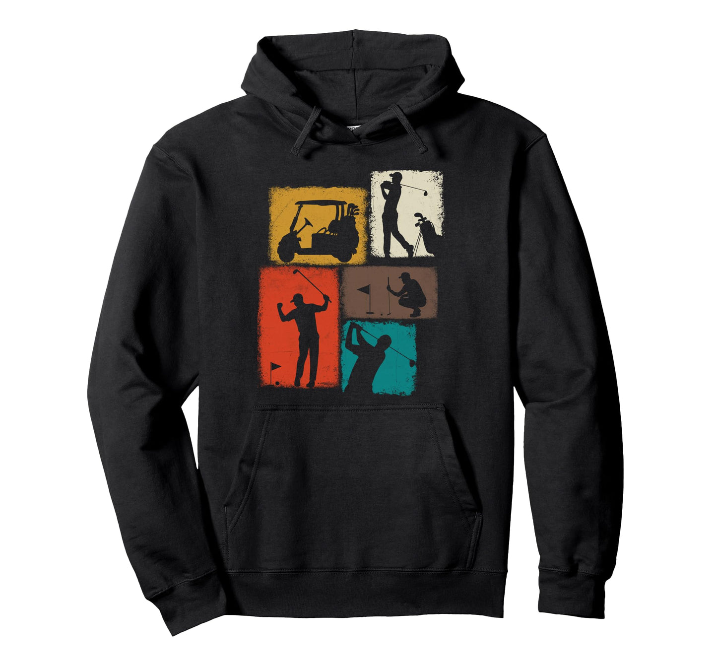 Golf Player Collage Golfer Dad Hoodie - Casual Everyday Wear Men Women - T-Shirt, Sweatshirt, Hoodie