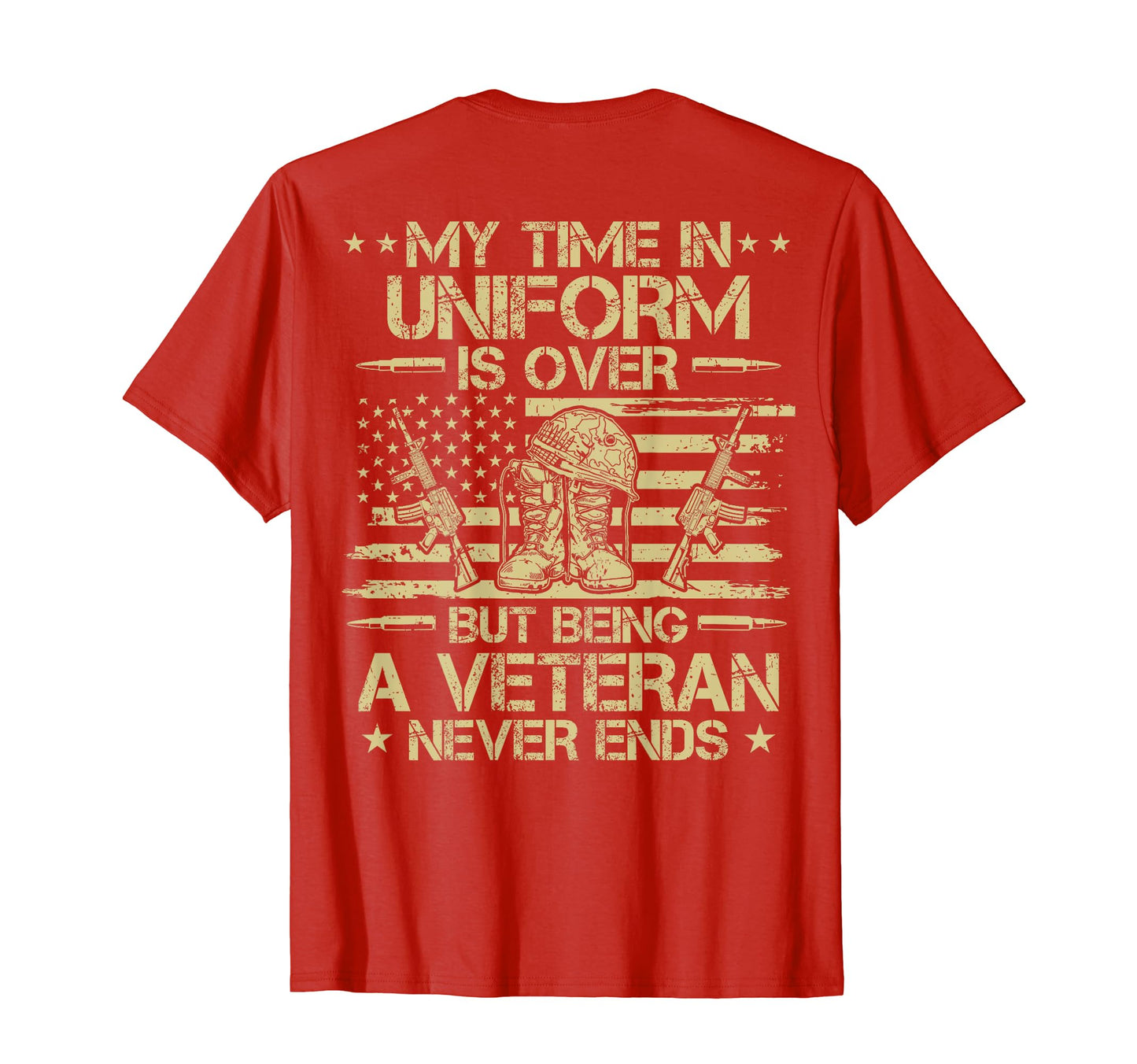 My Time Uniform Veteran Us T-Shirt - Casual Everyday Wear for Adults - T-Shirt, Sweatshirt, Hoodie