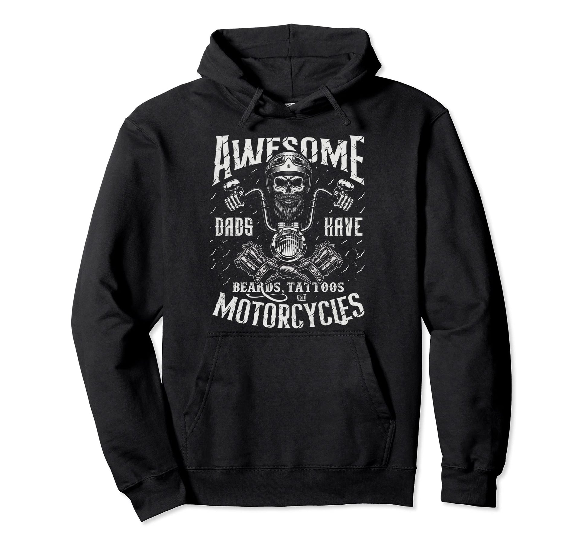Biker Dads Have Tattoos Beards Ride Hoodie - Trendy Graphic Men Women - T-Shirt, Sweatshirt, Hoodie