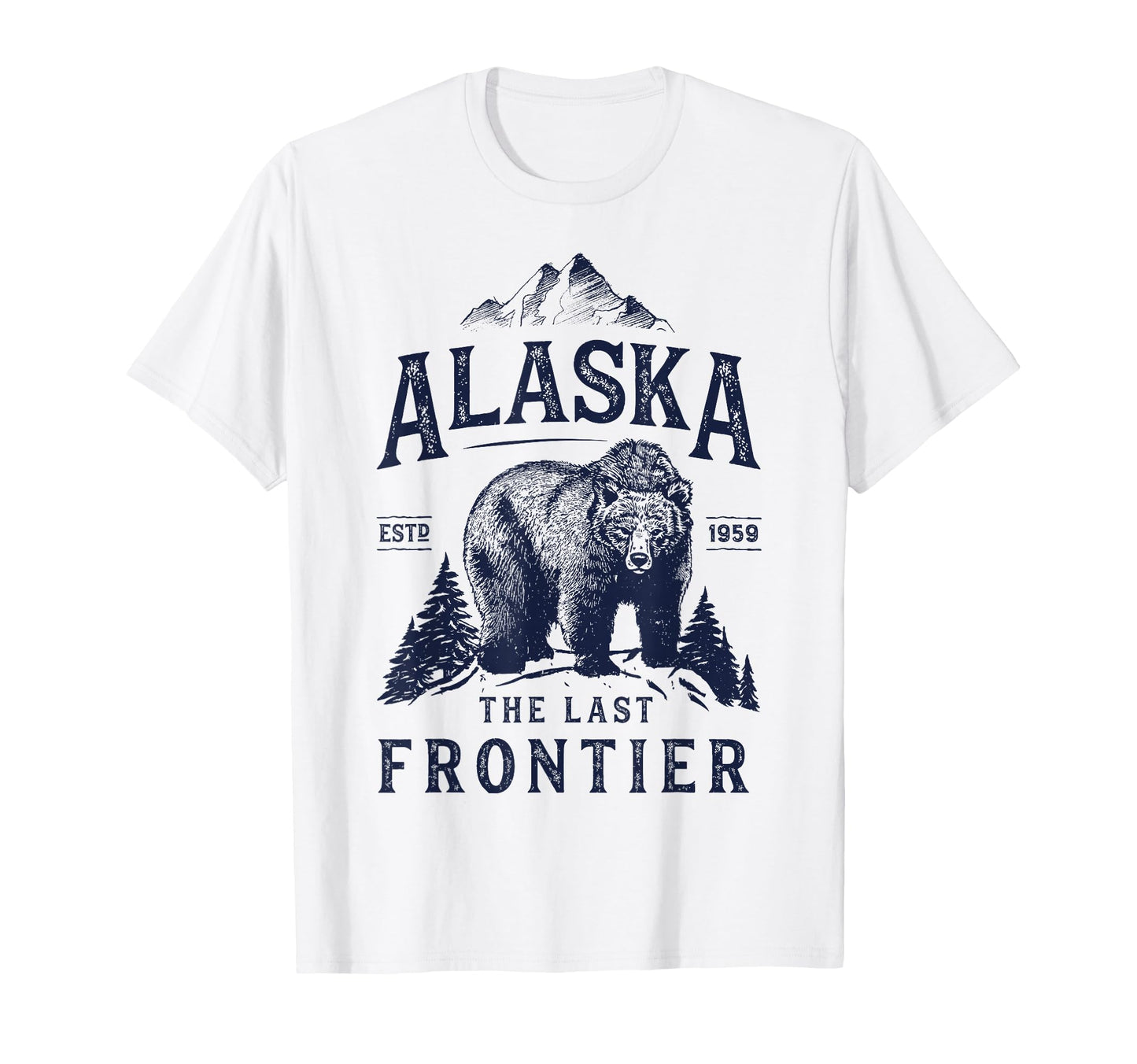 Alaska Last Frontier Bear Home Gifts T-Shirt - Minimalist Print Men Women - T-Shirt, Sweatshirt, Hoodie