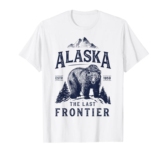 Alaska Last Frontier Bear Home Gifts T-Shirt - Minimalist Print Men Women - T-Shirt, Sweatshirt, Hoodie