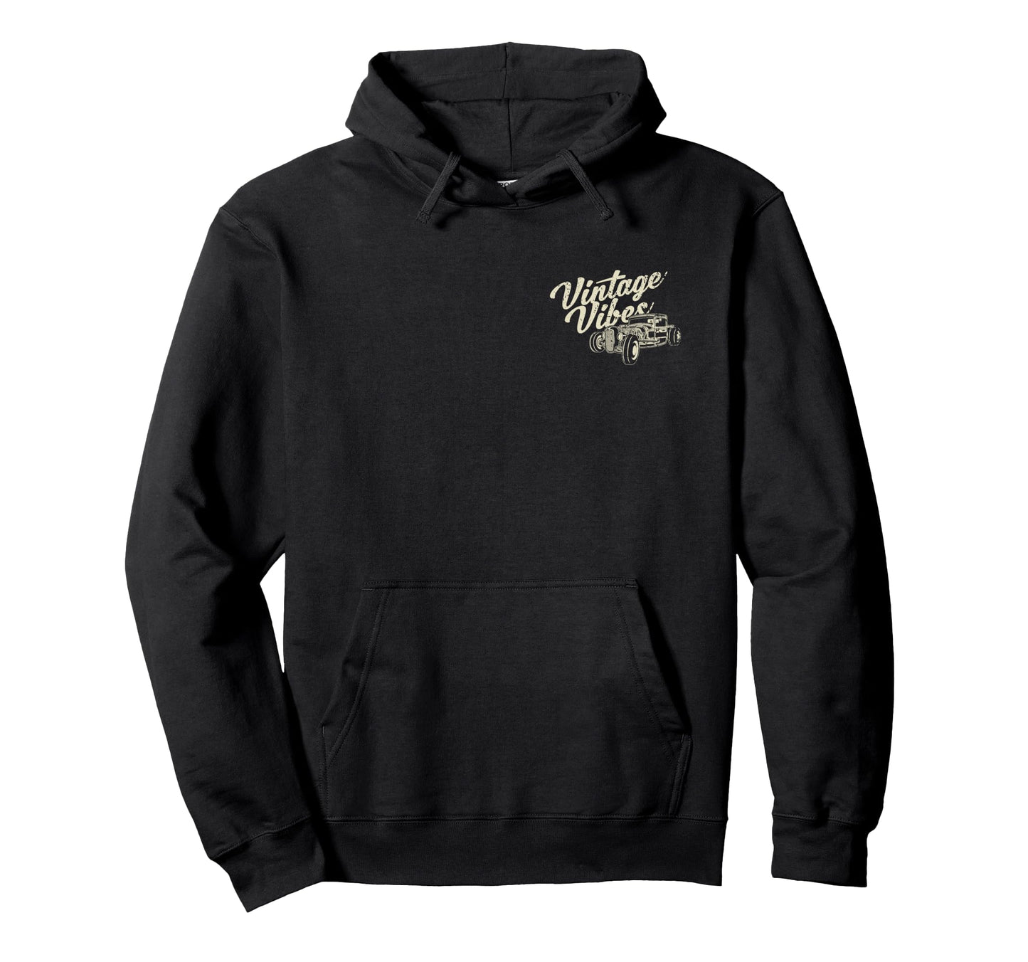 Vibes Main Street Usa Hotrod Motorcycle Hoodie - Fun Novelty Design Unisex - T-Shirt, Sweatshirt, Hoodie