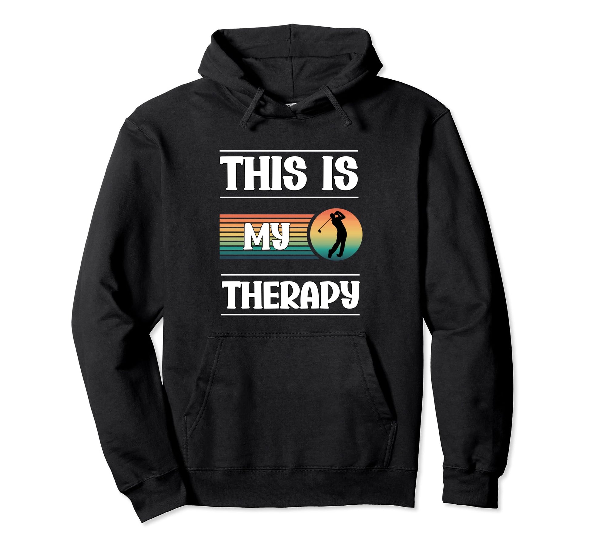 Dad Golfing This Is My Therapy Golfer Hoodie - Custom Art Print Unisex - T-Shirt, Sweatshirt, Hoodie