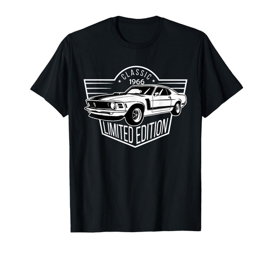 1966 Dad Birthday Legend Car T-Shirt - Aesthetic Graphic for Adults - T-Shirt, Sweatshirt, Hoodie