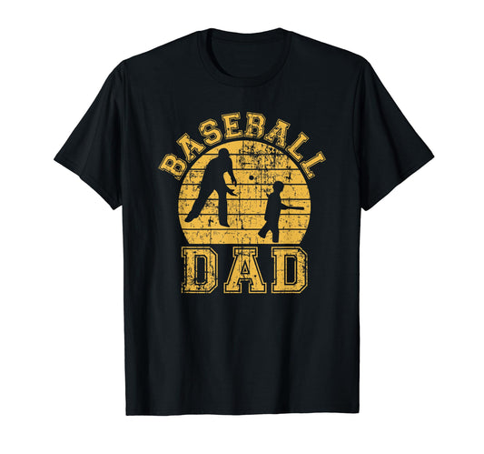 Baseball Dad Father Son Proud Daddy T-Shirt - Casual Everyday Wear Unisex - T-Shirt, Sweatshirt, Hoodie