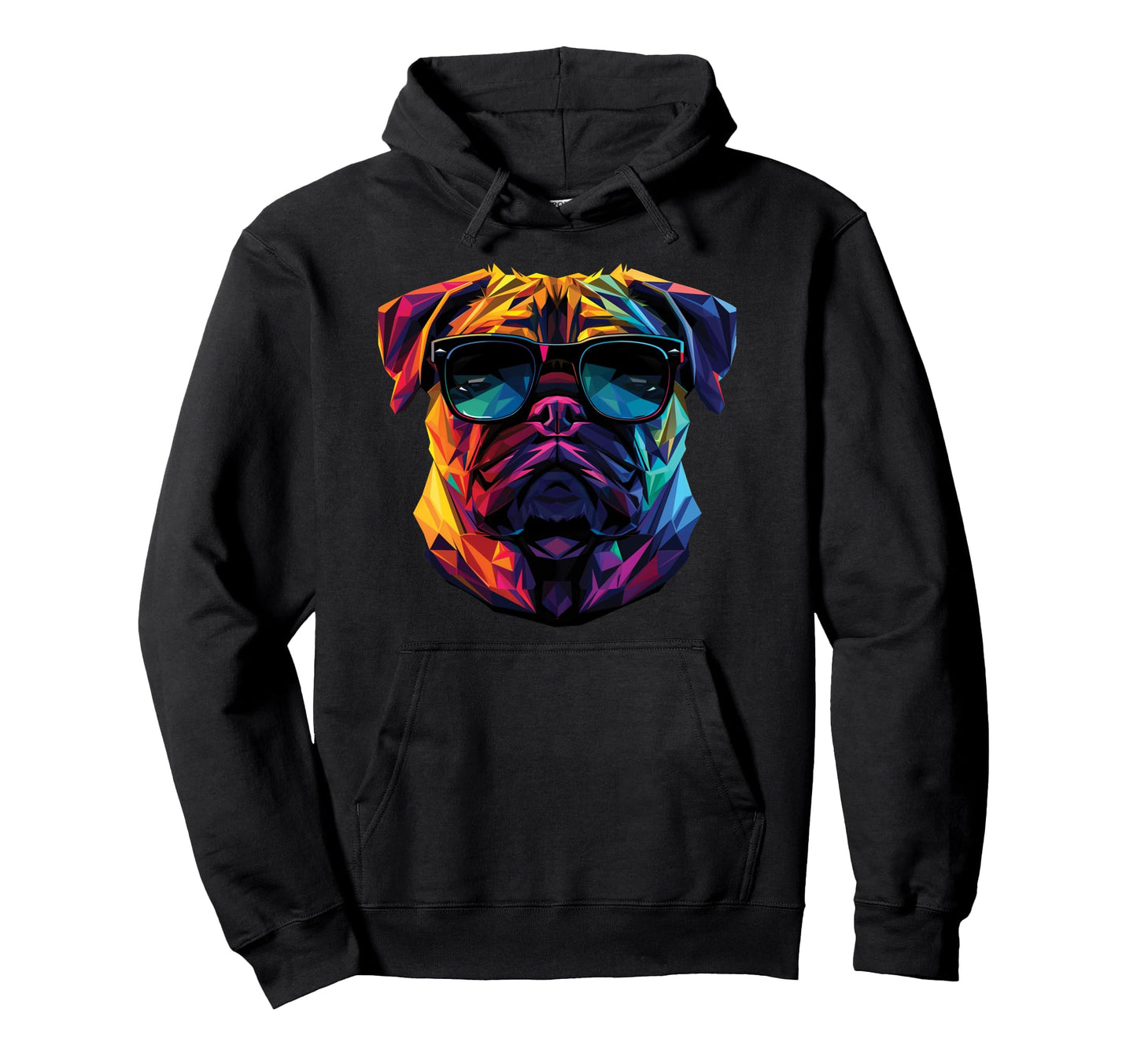Dog Dad Mom Sunglasses Pug Hoodie - Novelty Apparel Unisex - T-Shirt, Sweatshirt, Hoodie