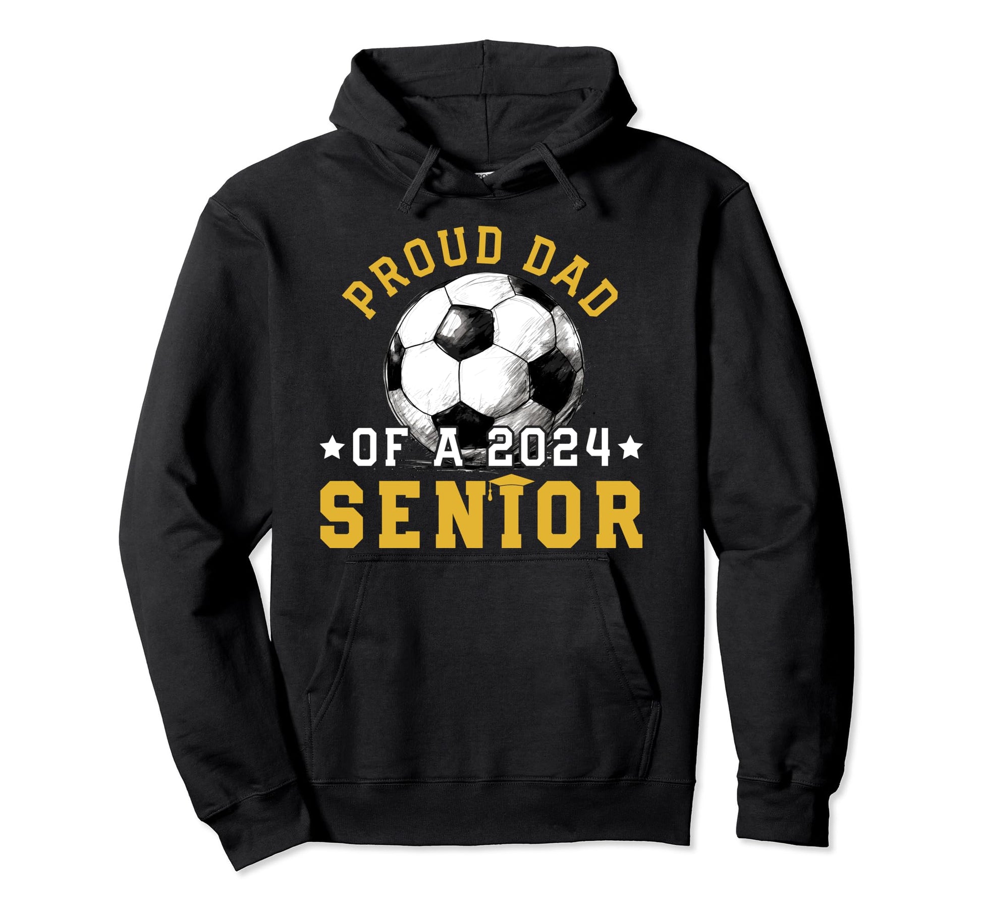 Class 2024 Dad Soccer Senior 2024 Hoodie - Aesthetic Graphic for Adults - T-Shirt, Sweatshirt, Hoodie