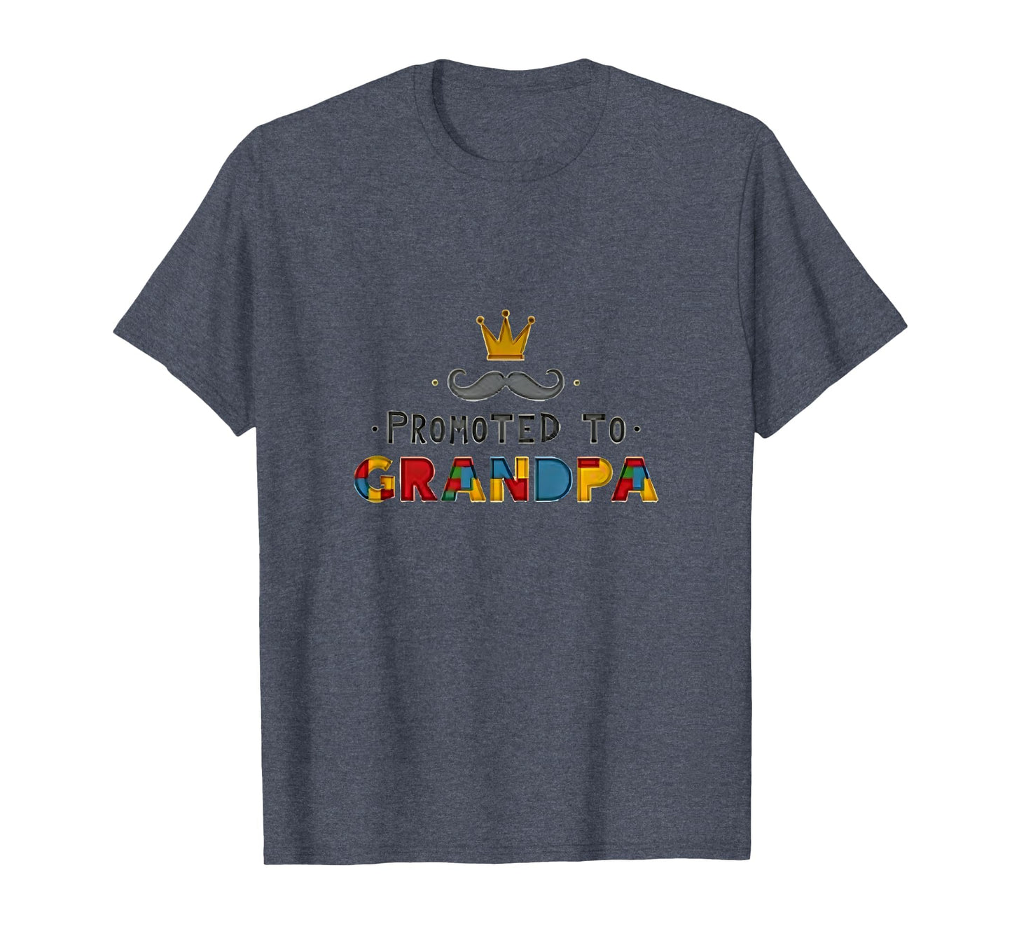 Promoted To Grandpa Royal Mustache T-Shirt - Aesthetic Graphic Unisex - T-Shirt, Sweatshirt, Hoodie