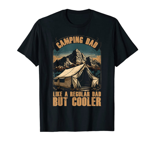 Camping Dad Best Daddy Ever Camper Papa T-Shirt - Custom Art Print Unisex - T-Shirt, Sweatshirt, Hoodie