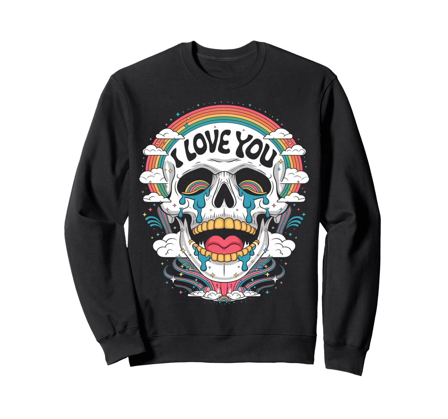 Gothic Mens Womens Tops Skeleton Meme Sweatshirt - Graphic Print Men Women - T-Shirt, Sweatshirt, Hoodie