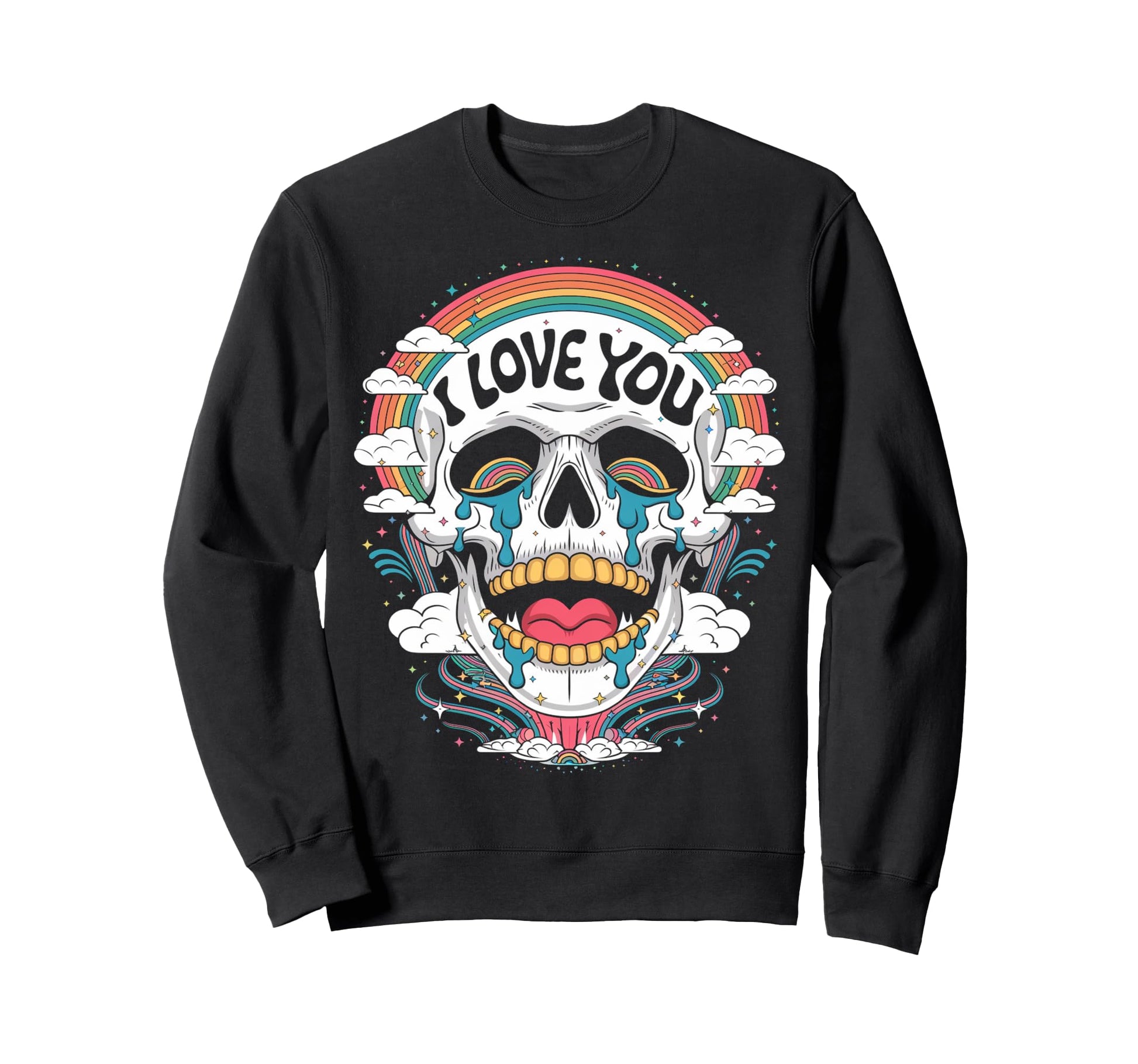 Gothic Mens Womens Tops Skeleton Meme Sweatshirt - Graphic Print Men Women - T-Shirt, Sweatshirt, Hoodie