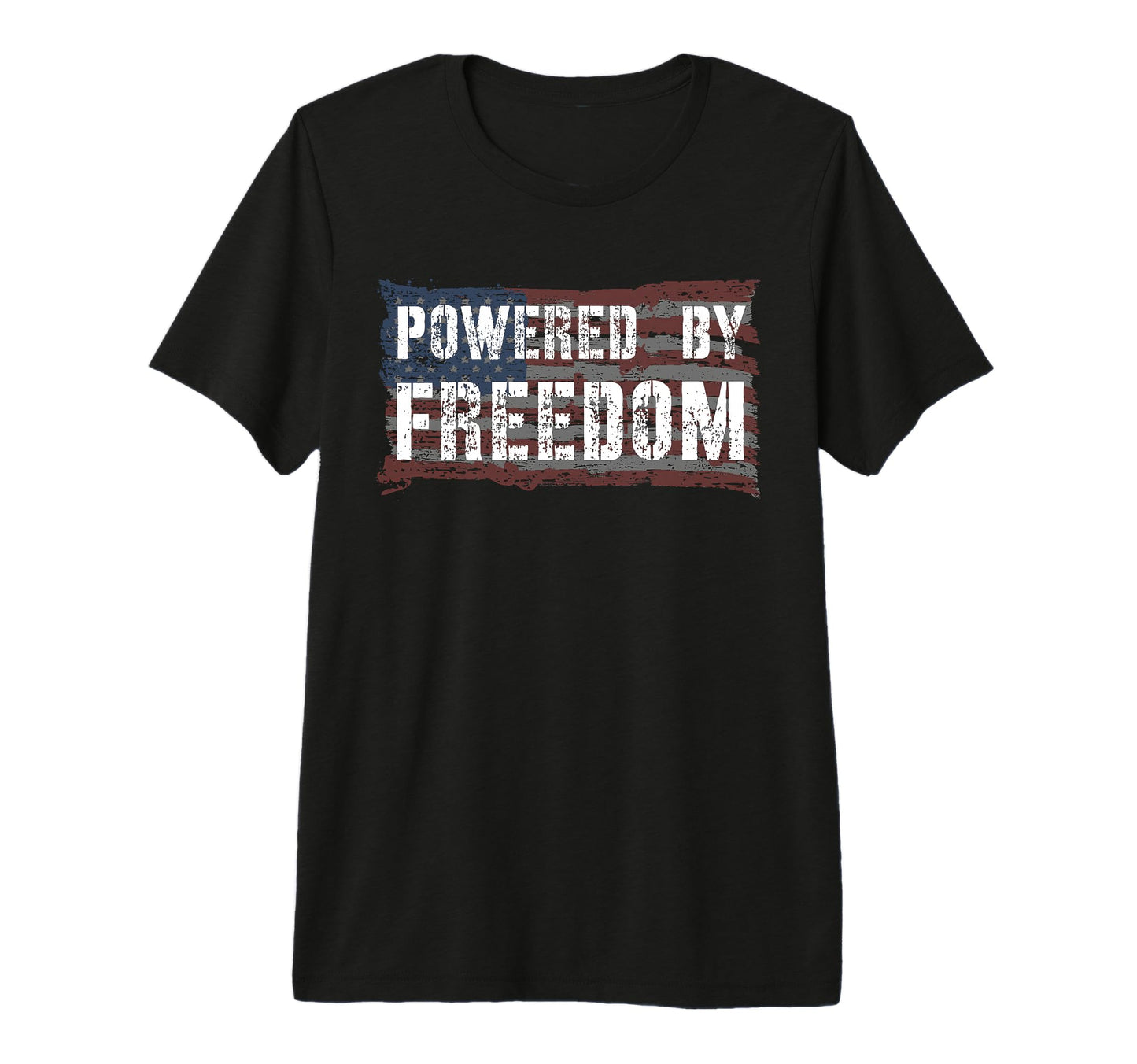 Mens Powered Freedom Patriotic Usa Flag T-Shirt - Streetwear Style Unisex - T-Shirt, Sweatshirt, Hoodie