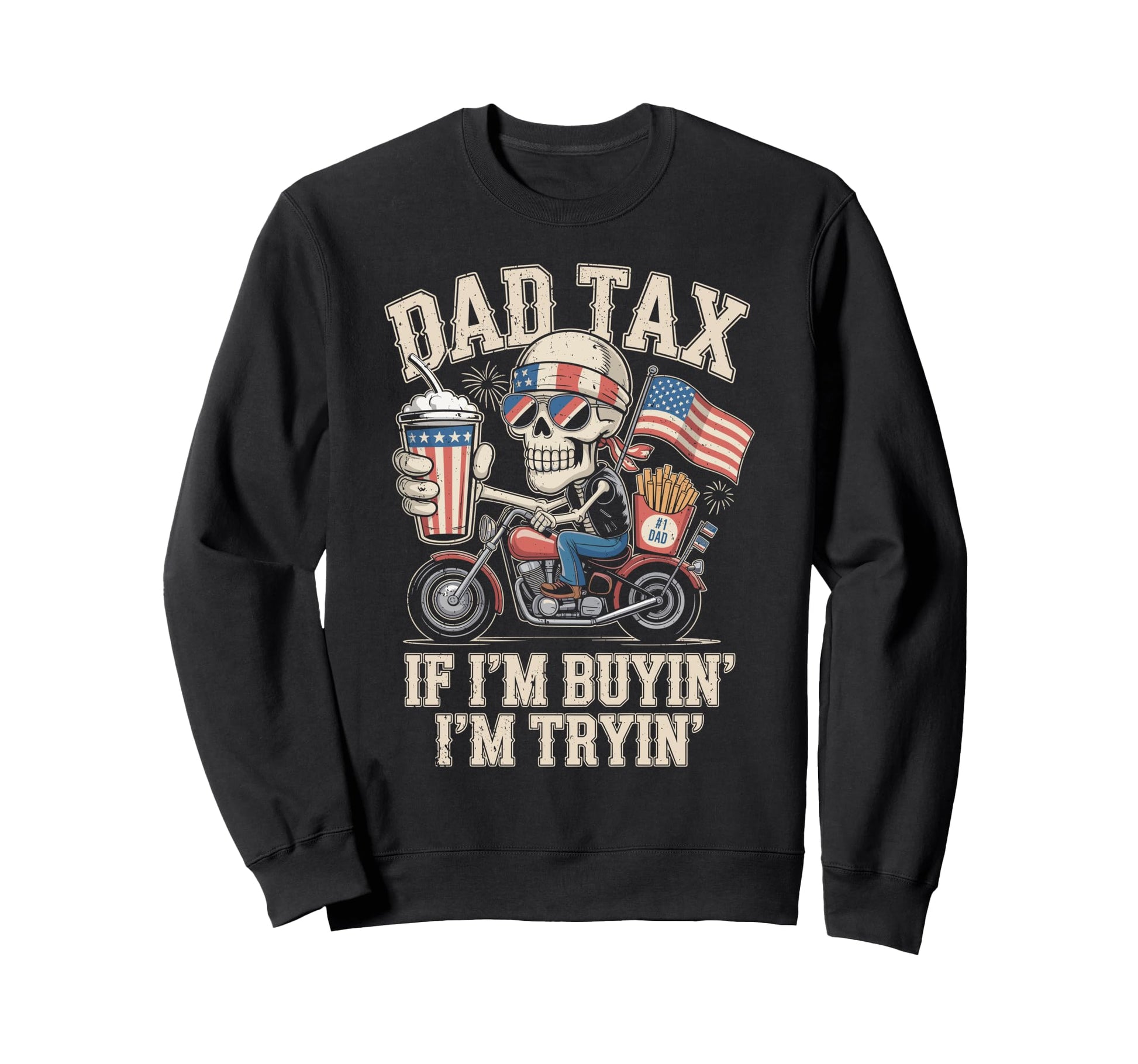 Motorcycle Dad Making Sure Its Sweatshirt - Minimalist Print for Adults - T-Shirt, Sweatshirt, Hoodie