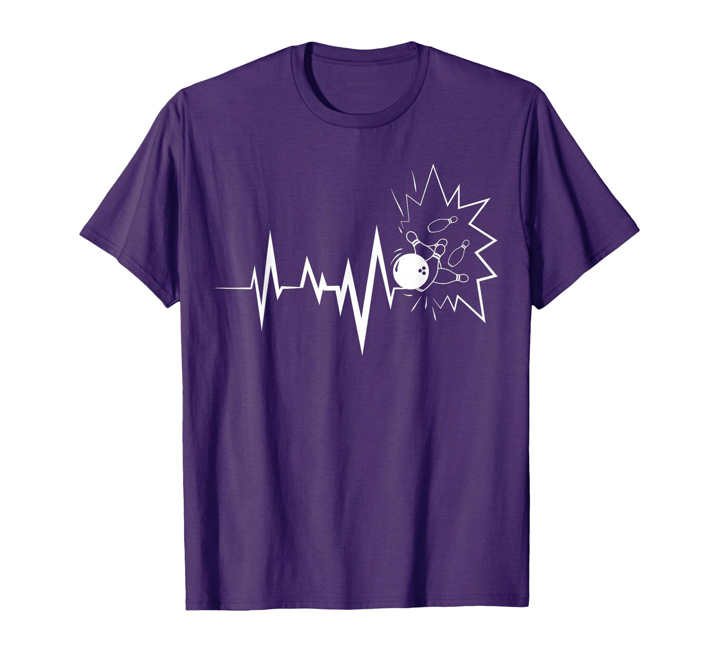 Bowling Heartbeat Bowling Lovers T-Shirt - Casual Everyday Wear Men Women - T-Shirt, Sweatshirt, Hoodie