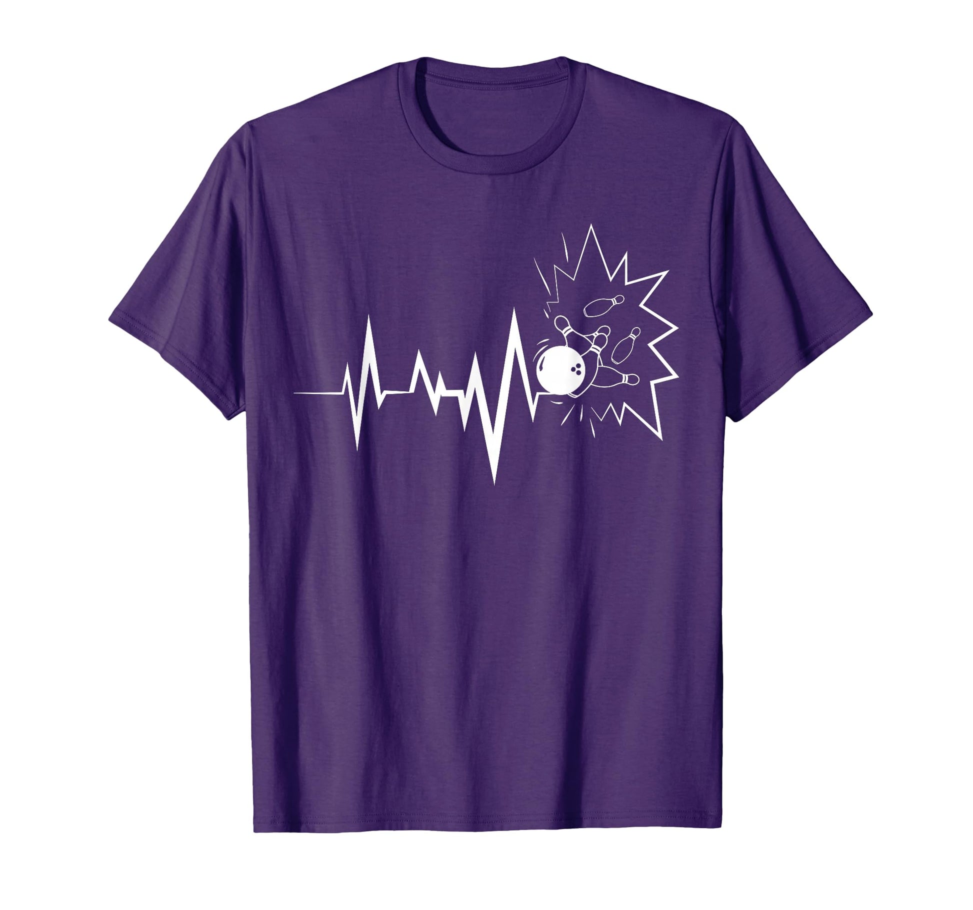Bowling Heartbeat Bowling Lovers T-Shirt - Casual Everyday Wear Men Women - T-Shirt, Sweatshirt, Hoodie
