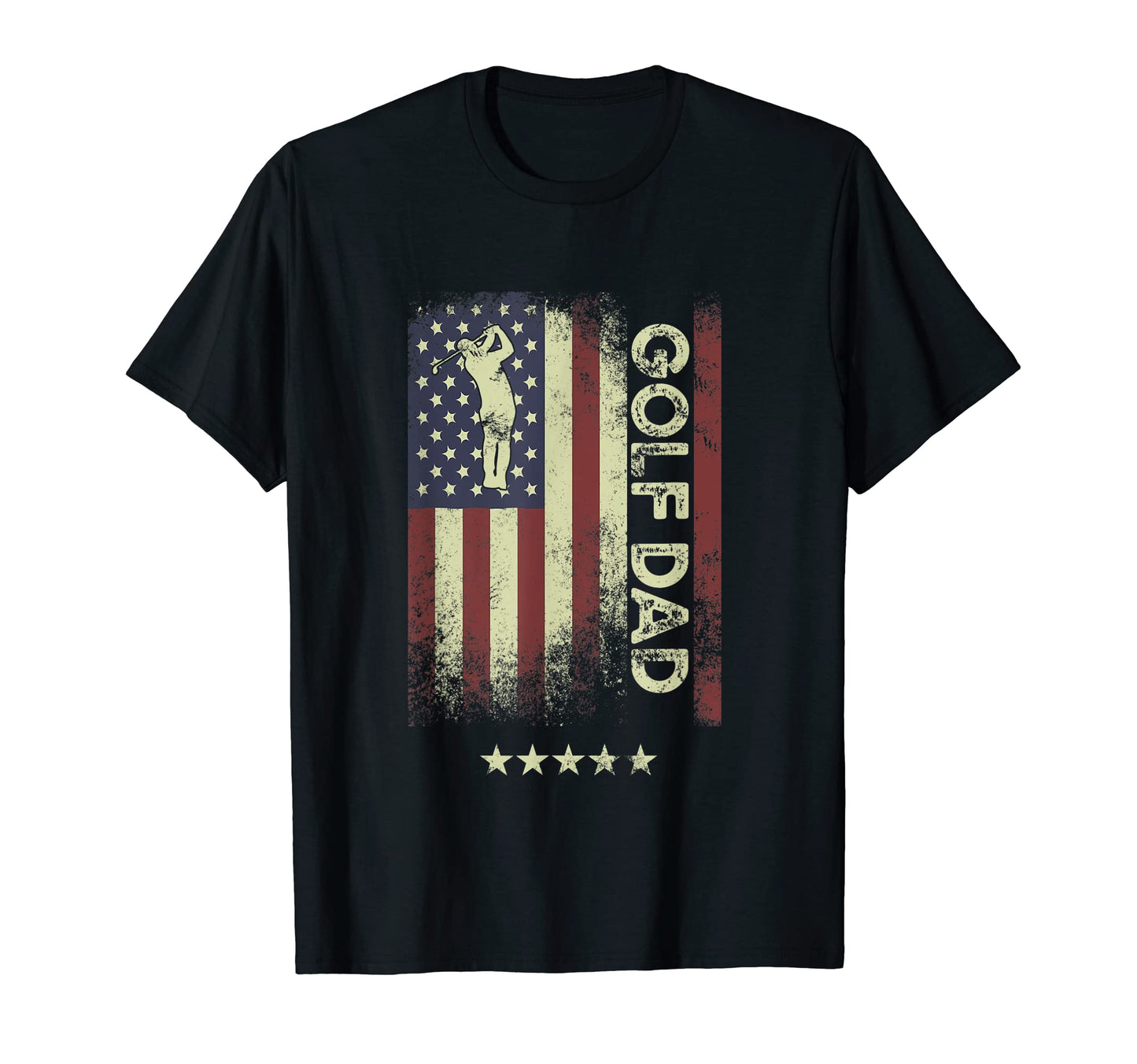 Usa American Flag Golf Dad T-Shirt - Novelty Apparel Unisex - T-Shirt, Sweatshirt, Hoodie
