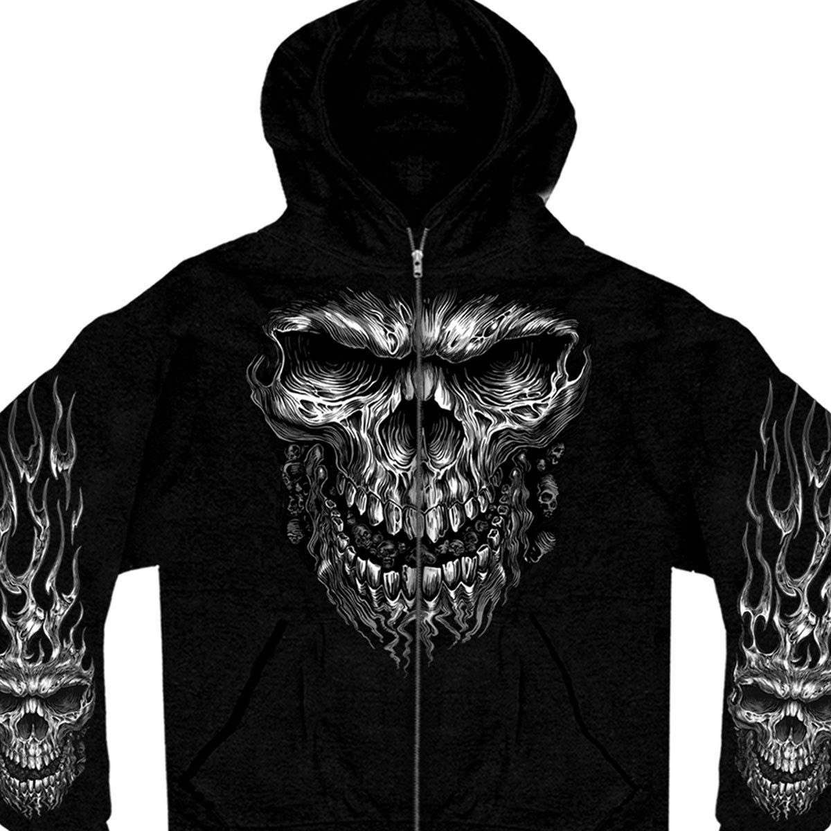 Hot Leathers Mens Shredder Skull Sweatshirt - Custom Art Print for Adults - T-Shirt, Sweatshirt, Hoodie