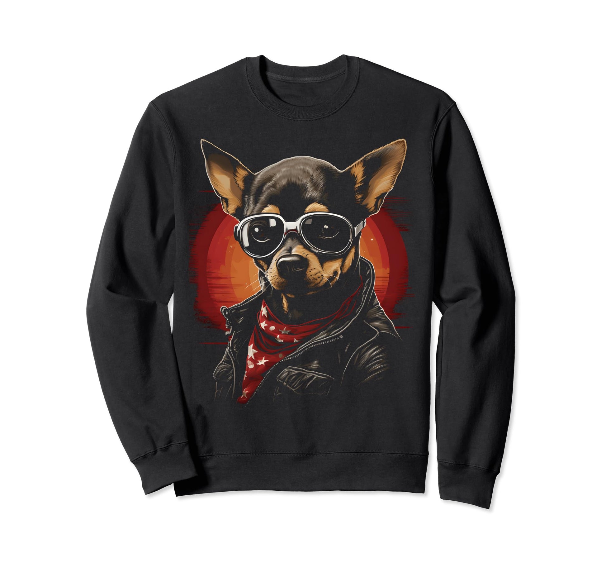 Motorcycle Dad Biker Dog Funny Sweatshirt - Trendy Graphic for Adults - T-Shirt, Sweatshirt, Hoodie