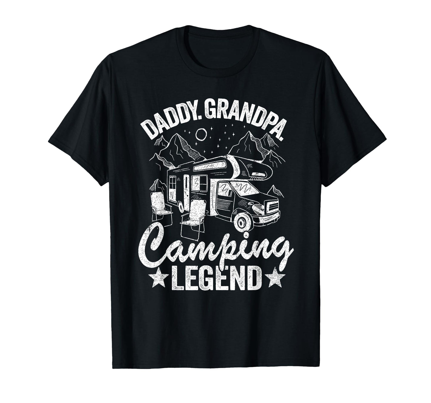 Daddy Grandpa Camping Legend Rv Camper T-Shirt - Minimalist Print Unisex - T-Shirt, Sweatshirt, Hoodie