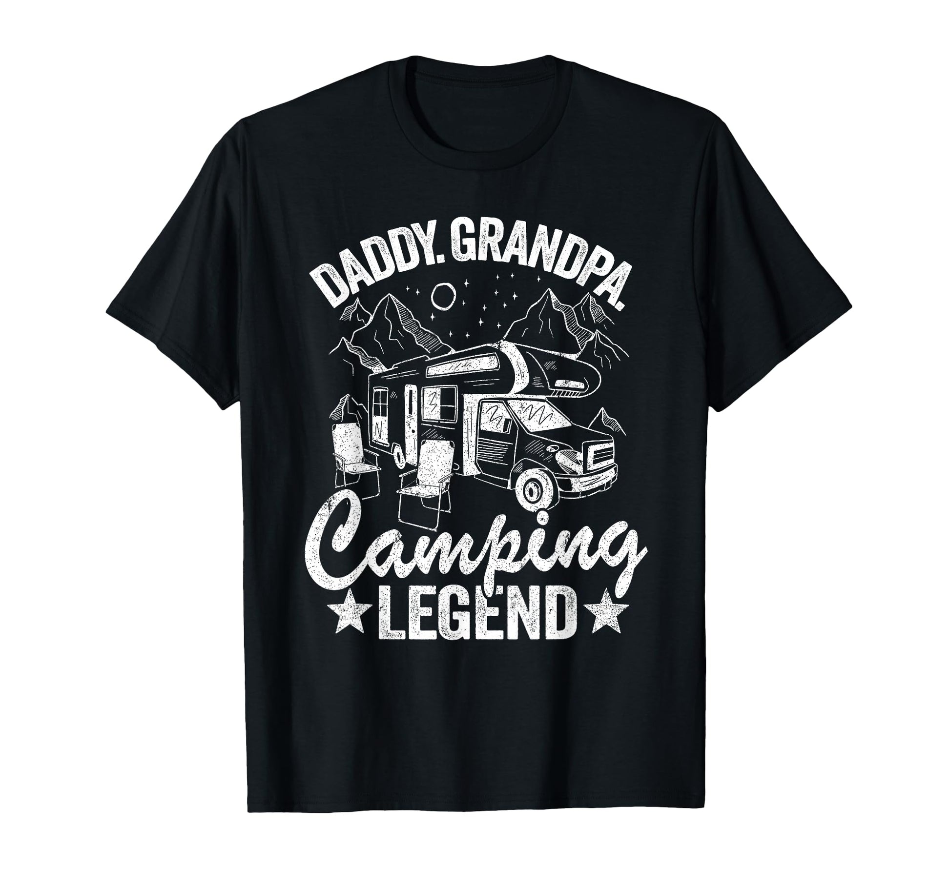 Daddy Grandpa Camping Legend Rv Camper T-Shirt - Minimalist Print Unisex - T-Shirt, Sweatshirt, Hoodie