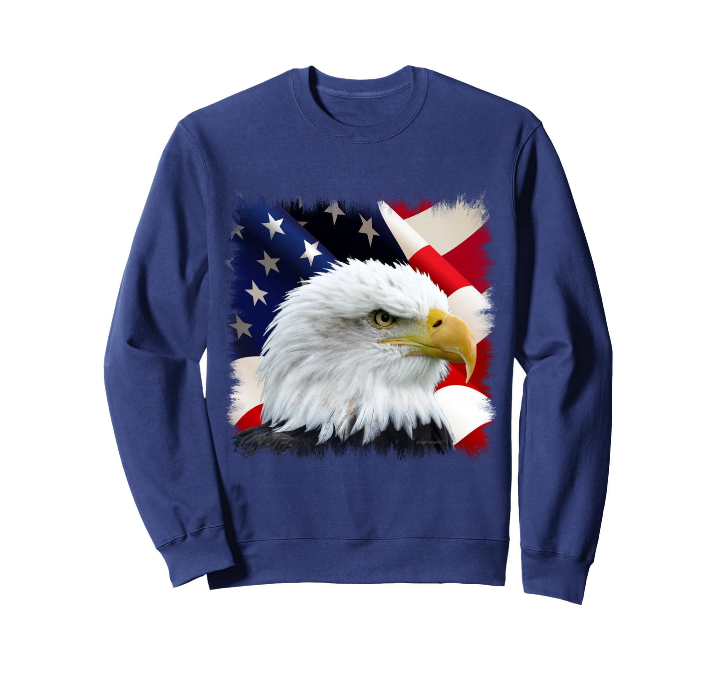 American Flag Eagle Sweatshirt - Minimalist Print Unisex - T-Shirt, Sweatshirt, Hoodie