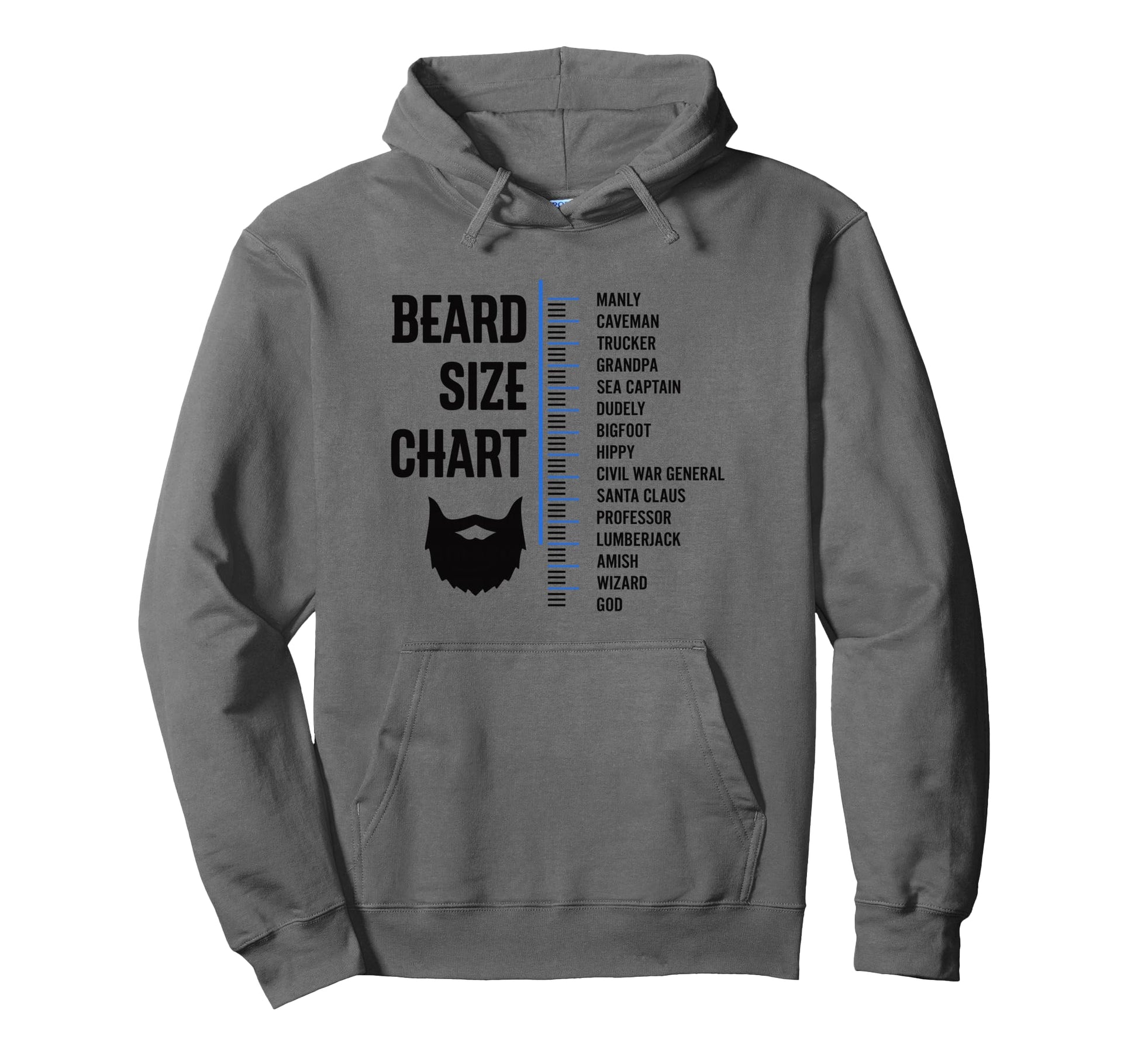 Beard Chart Funny Father S Day Husband Hoodie - Graphic Print Men Women - T-Shirt, Sweatshirt, Hoodie