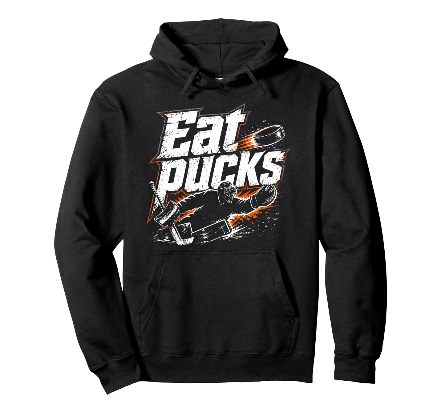 Ice Hockey Goalkeeper Pucks Goalie Hoodie - Aesthetic Graphic for Adults - T-Shirt, Sweatshirt, Hoodie