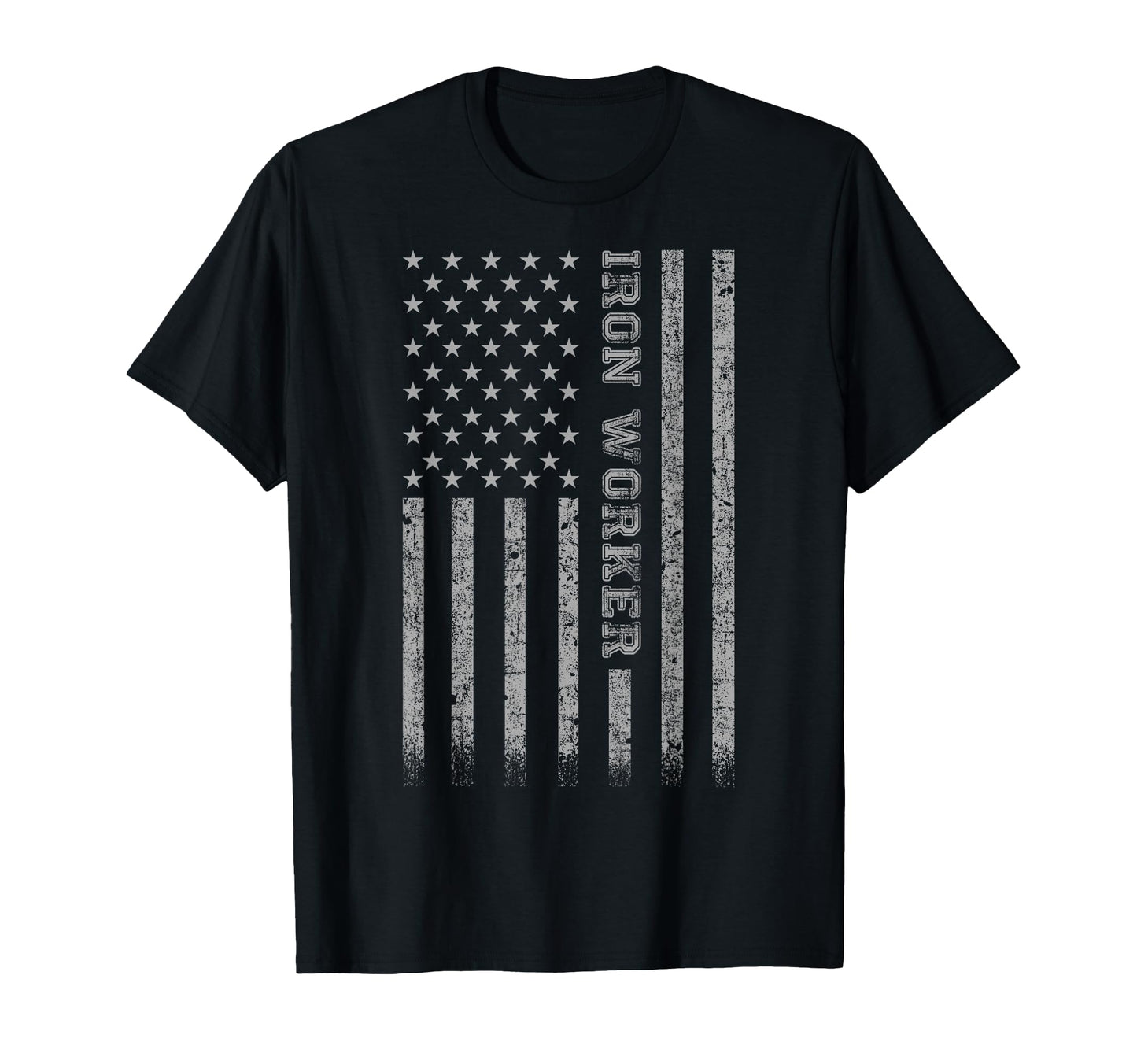 Iron Worker American Flag T-Shirt - Aesthetic Graphic Unisex - T-Shirt, Sweatshirt, Hoodie