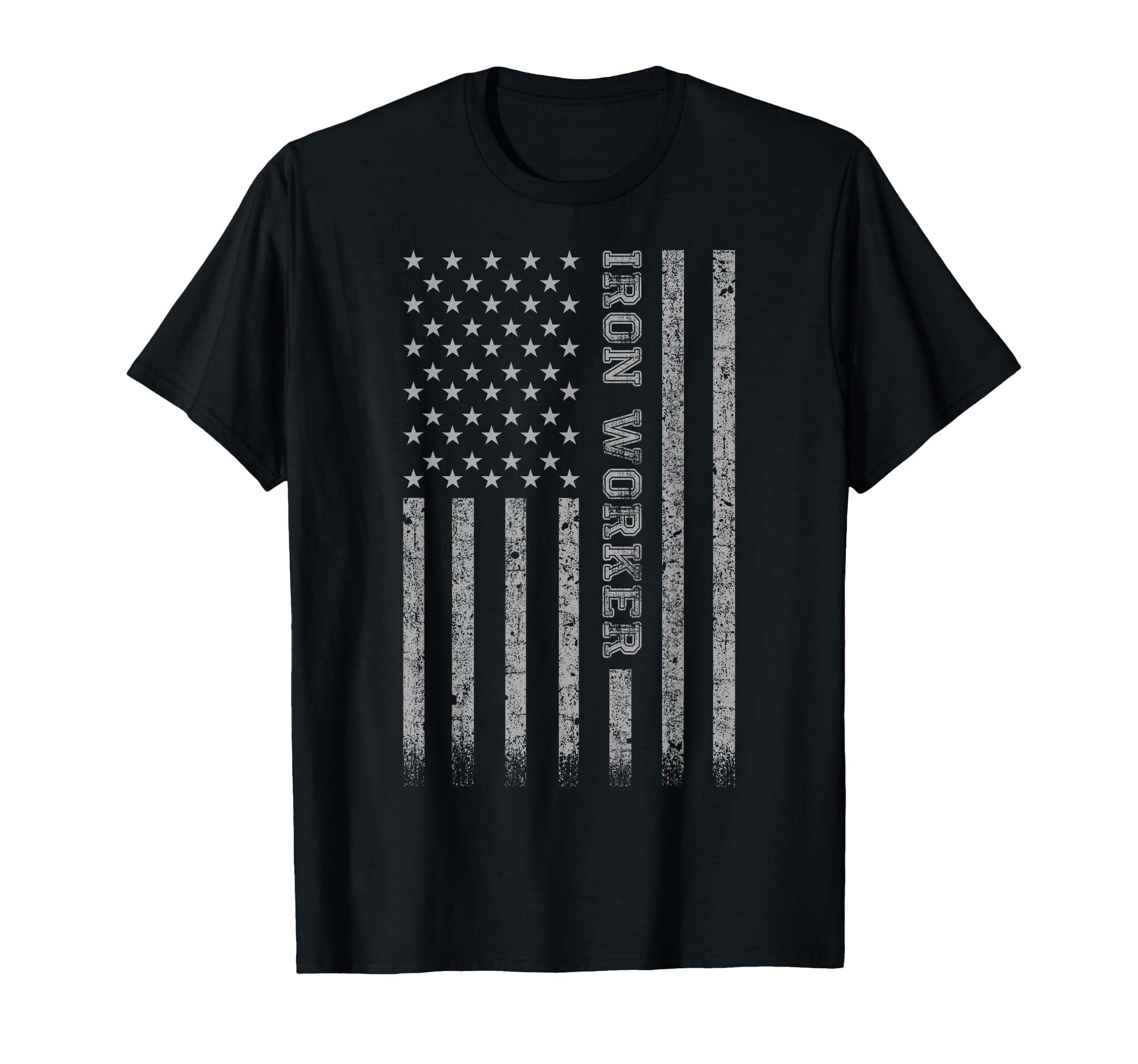 Iron Worker American Flag T-Shirt - Aesthetic Graphic Unisex - T-Shirt, Sweatshirt, Hoodie