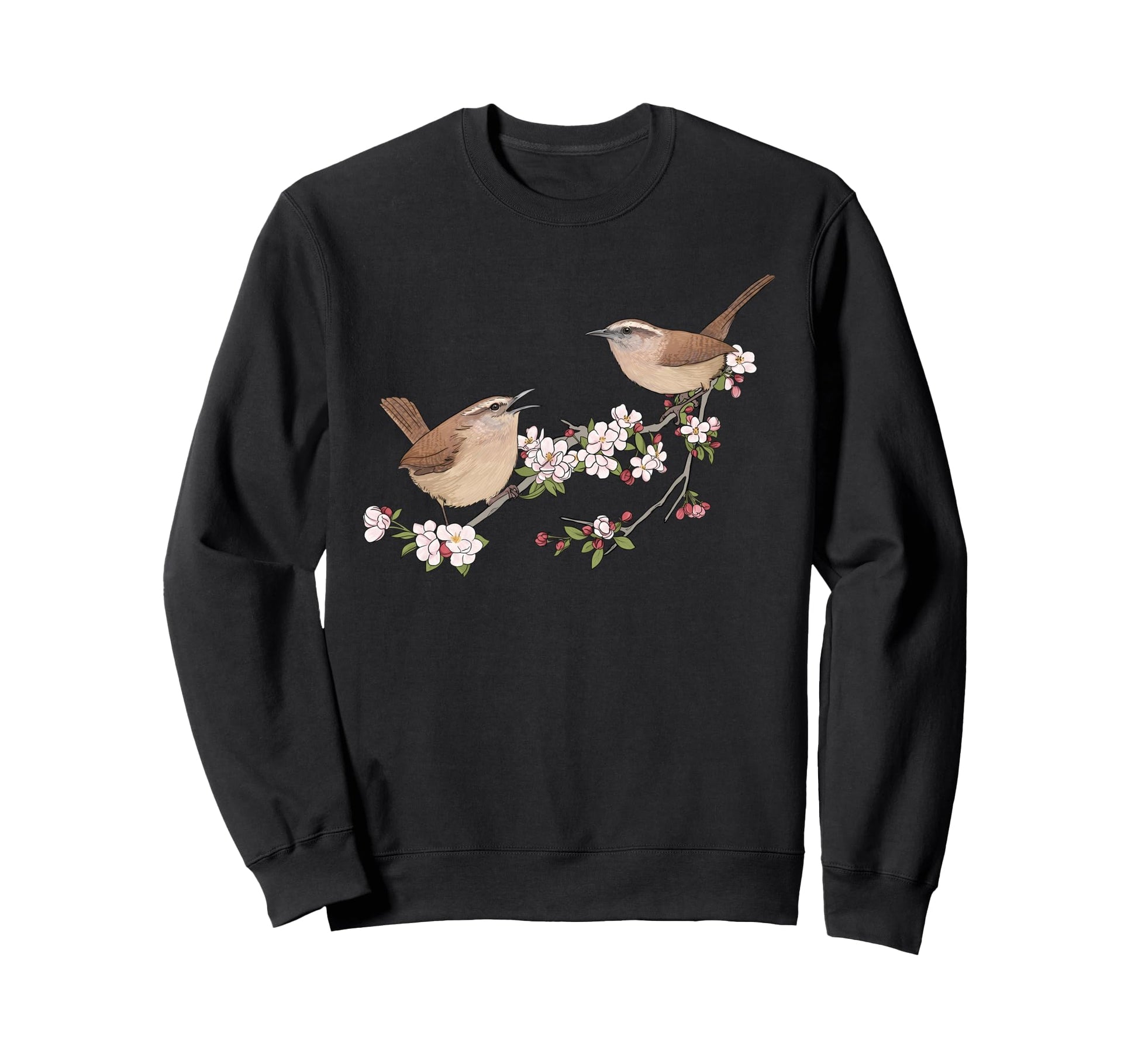 Spring Carolina Wrens Blooming Sweatshirt - Novelty Apparel Unisex - T-Shirt, Sweatshirt, Hoodie