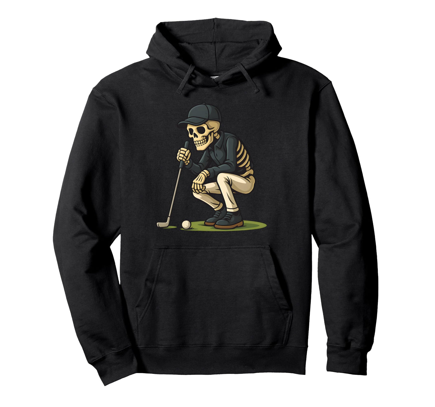 Skeleton Golf Halloween Golfer Golf Hoodie - Trendy Graphic for Adults - T-Shirt, Sweatshirt, Hoodie