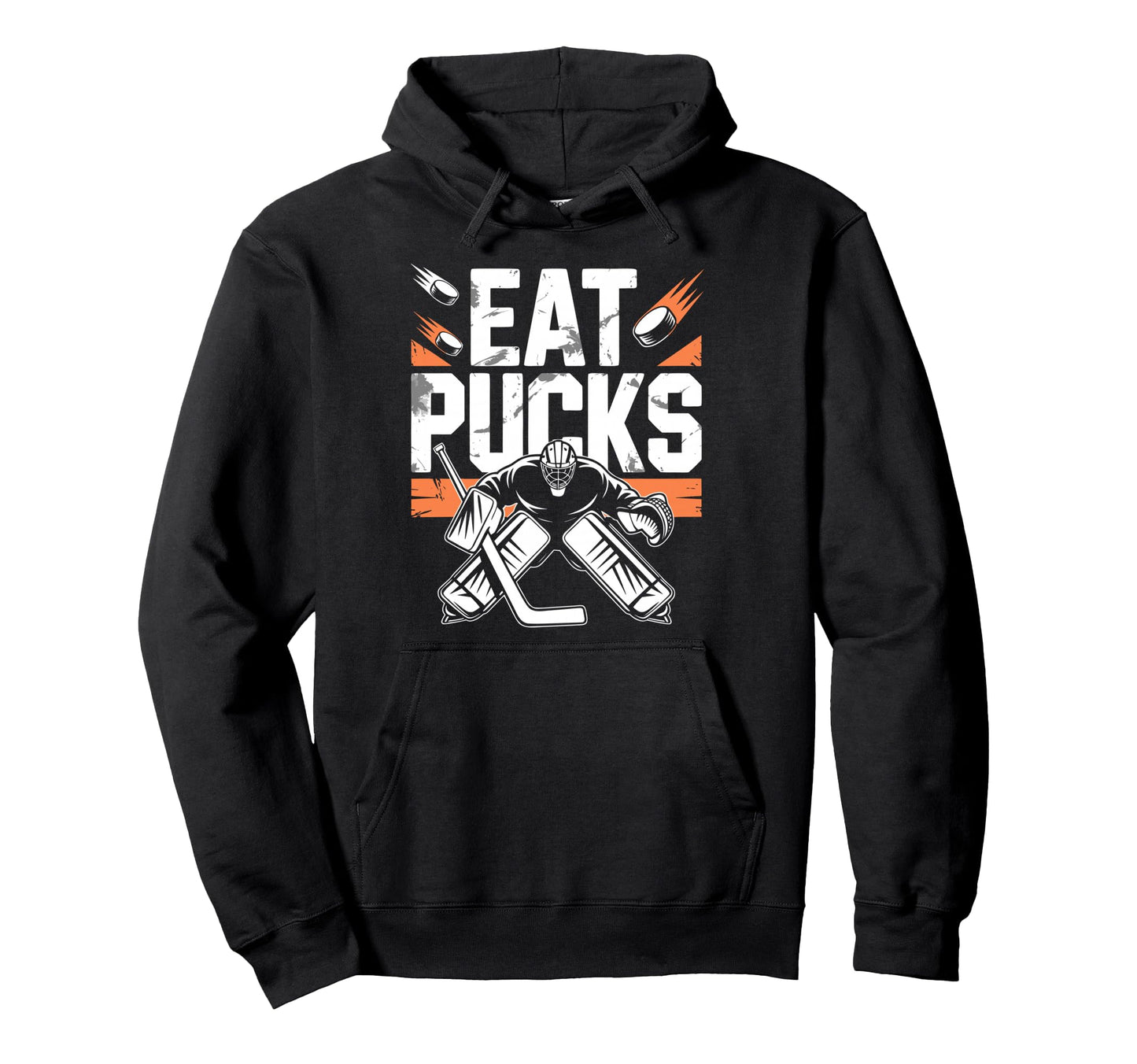 Ice Hockey Player Eat Pucks Hockey Team Hoodie - Custom Art Print Unisex - T-Shirt, Sweatshirt, Hoodie