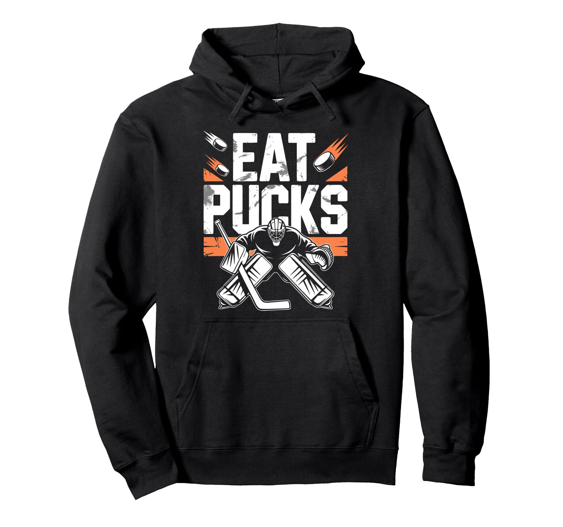 Ice Hockey Player Eat Pucks Hockey Team Hoodie - Custom Art Print Unisex - T-Shirt, Sweatshirt, Hoodie