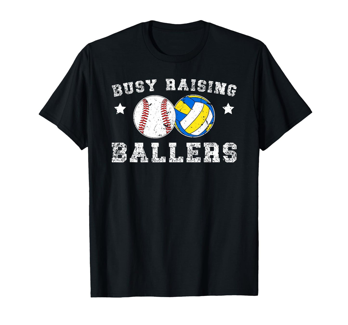 Busy Raising Ballers Volleyball T-Shirt - Novelty Apparel Men Women - T-Shirt, Sweatshirt, Hoodie