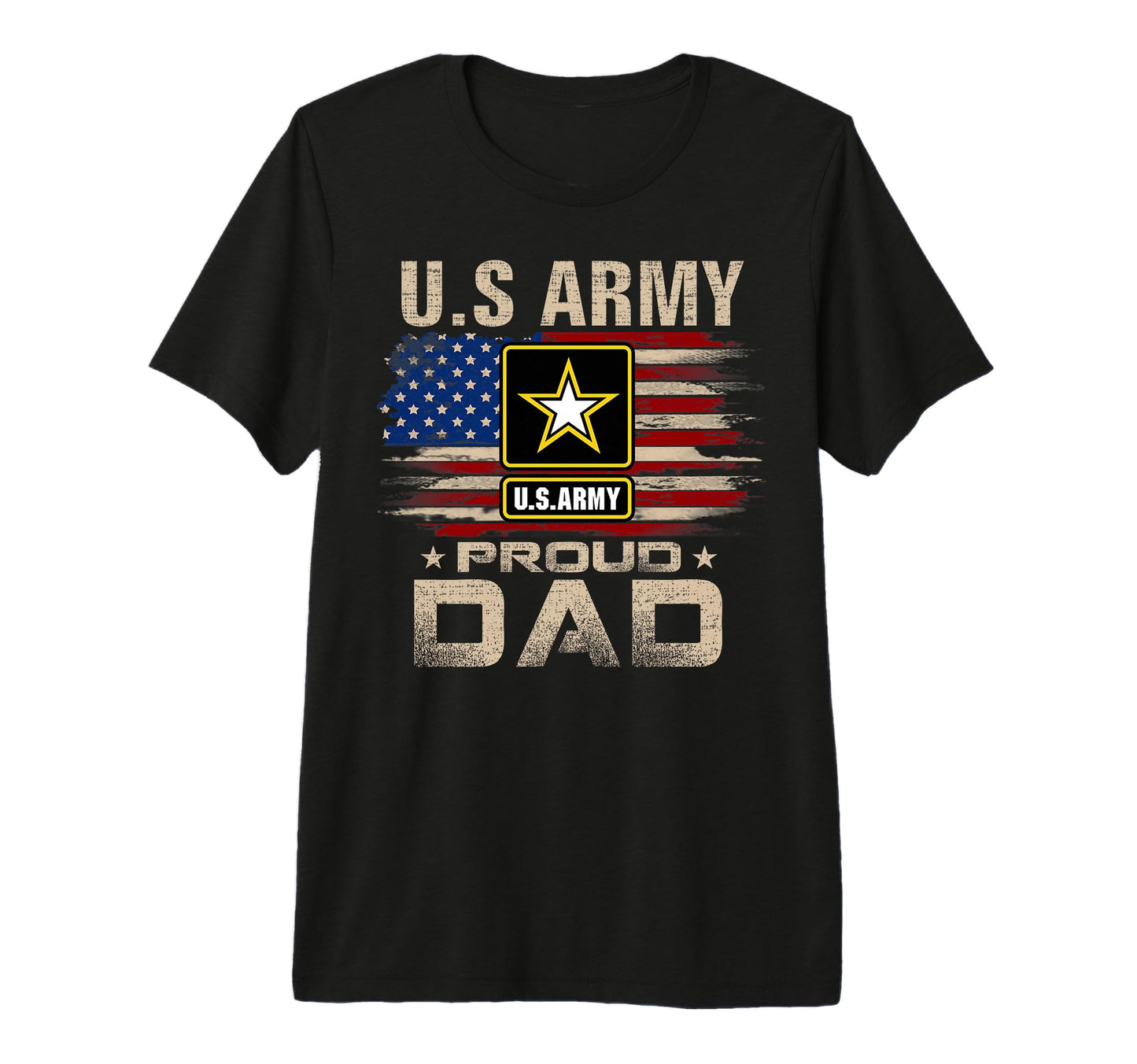 U S Army Proud Dad American Flag Tri T-Shirt - Unique Graphic Men Women - T-Shirt, Sweatshirt, Hoodie