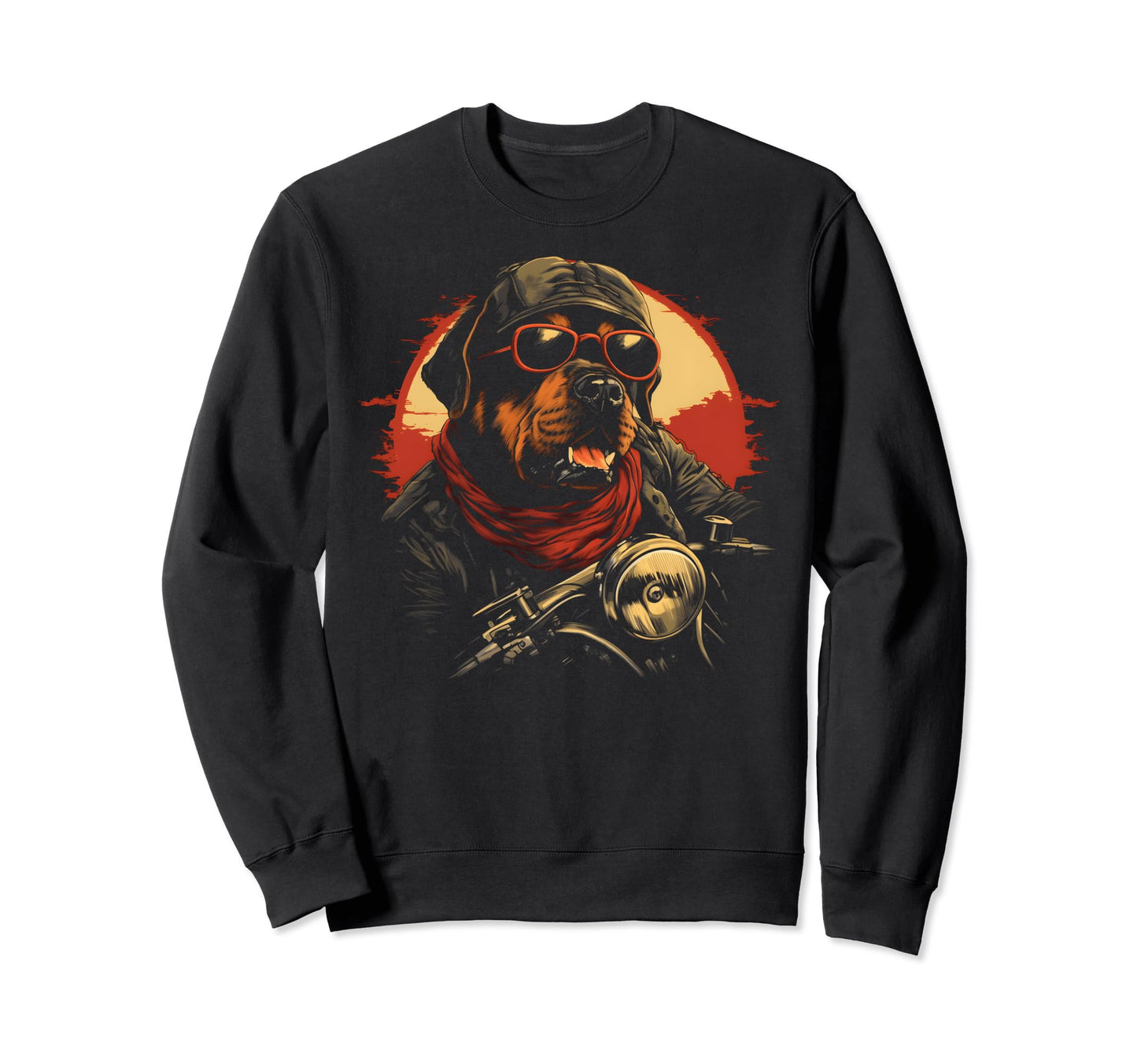 Motorcycle Dad Biker Dog Funny Sweatshirt - Fun Novelty Design Men Women - T-Shirt, Sweatshirt, Hoodie