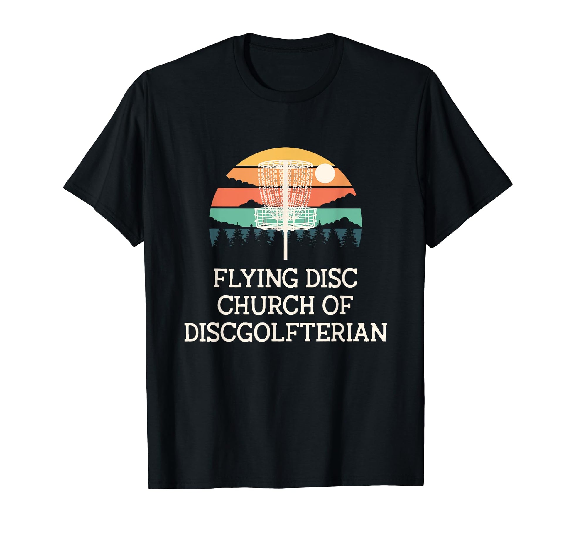 Flying Disc Church Funny Disc Golf T-Shirt - Custom Art Print for Adults - T-Shirt, Sweatshirt, Hoodie