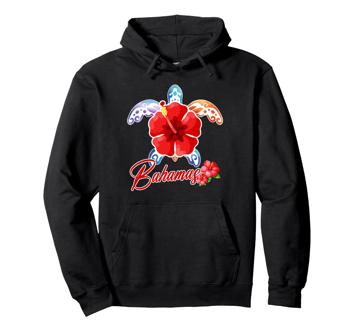 Bahamas Sea Turtle Tropical Bahamas Hoodie - Fun Novelty Design for Adults - T-Shirt, Sweatshirt, Hoodie