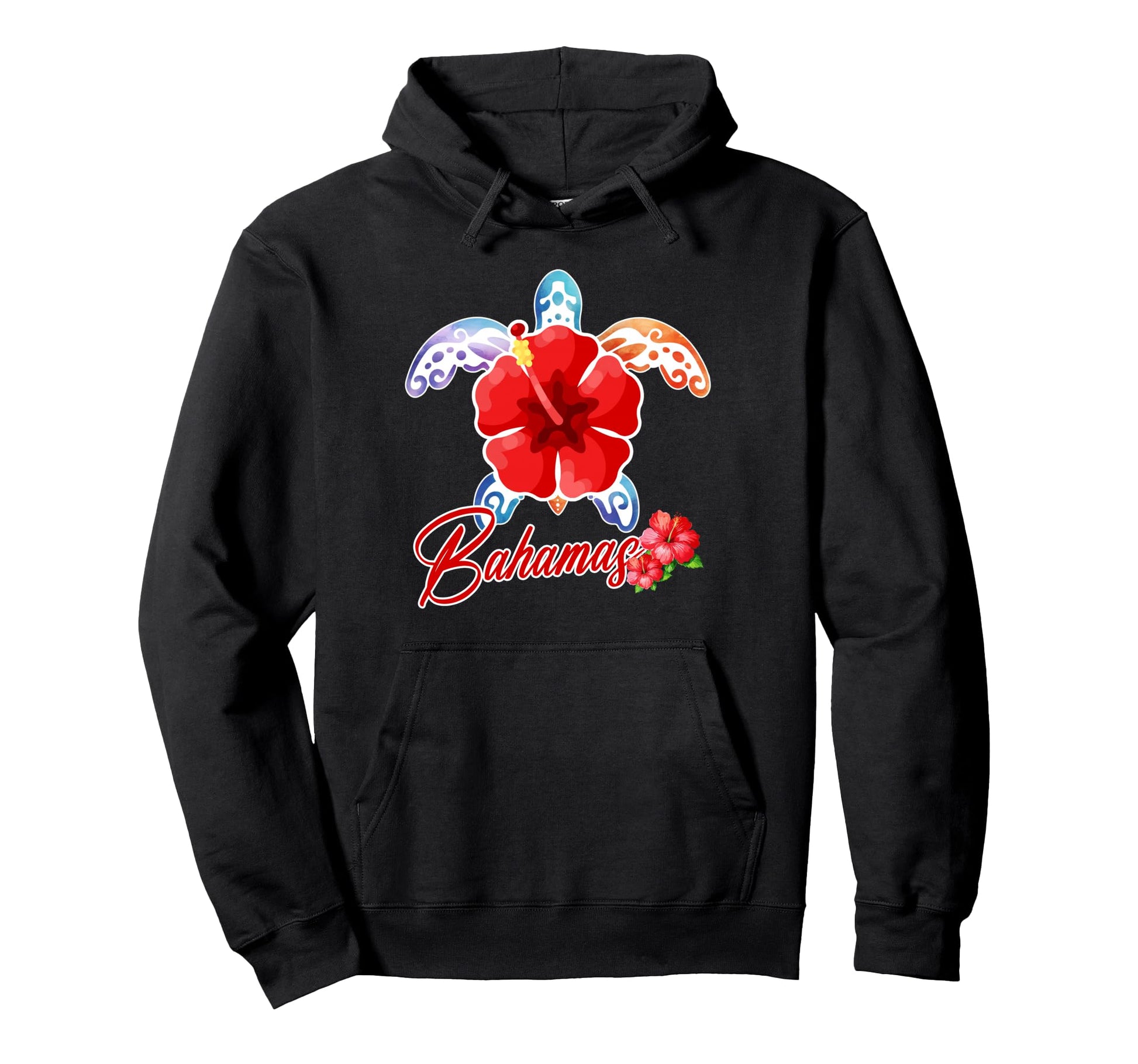 Bahamas Sea Turtle Tropical Bahamas Hoodie - Fun Novelty Design for Adults - T-Shirt, Sweatshirt, Hoodie