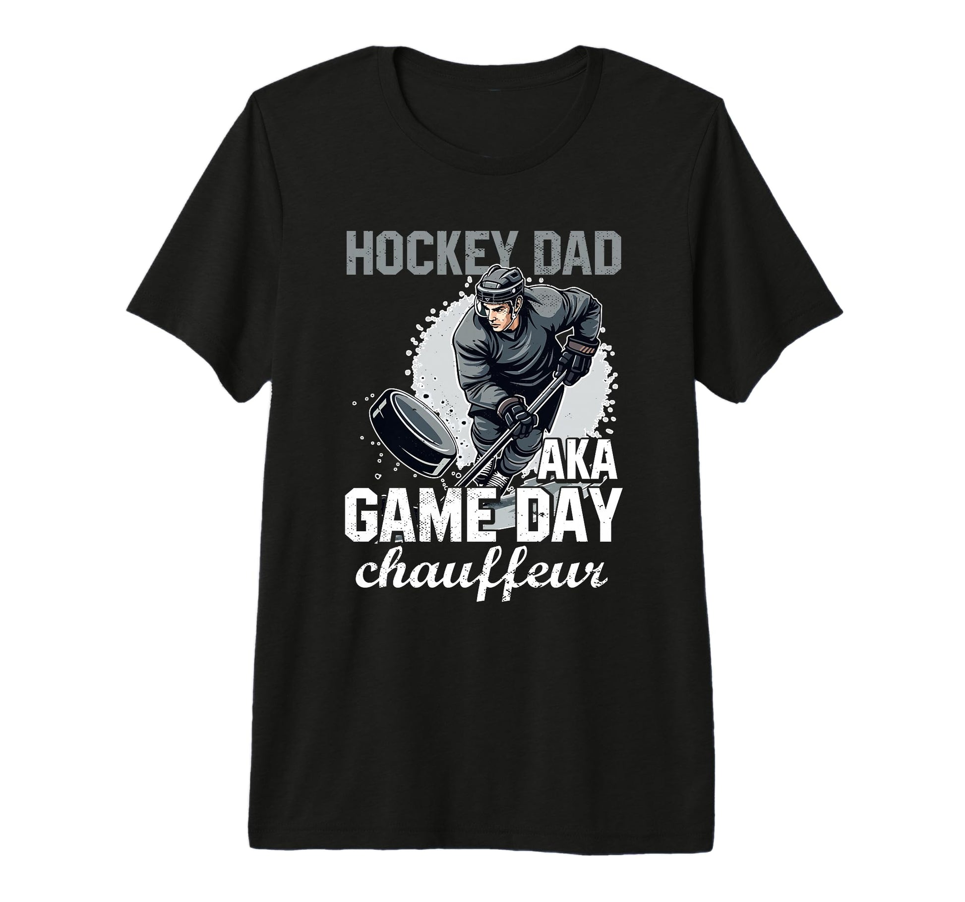 Ice Hockey Dad Tri Blend T-Shirt - Aesthetic Graphic Unisex - T-Shirt, Sweatshirt, Hoodie