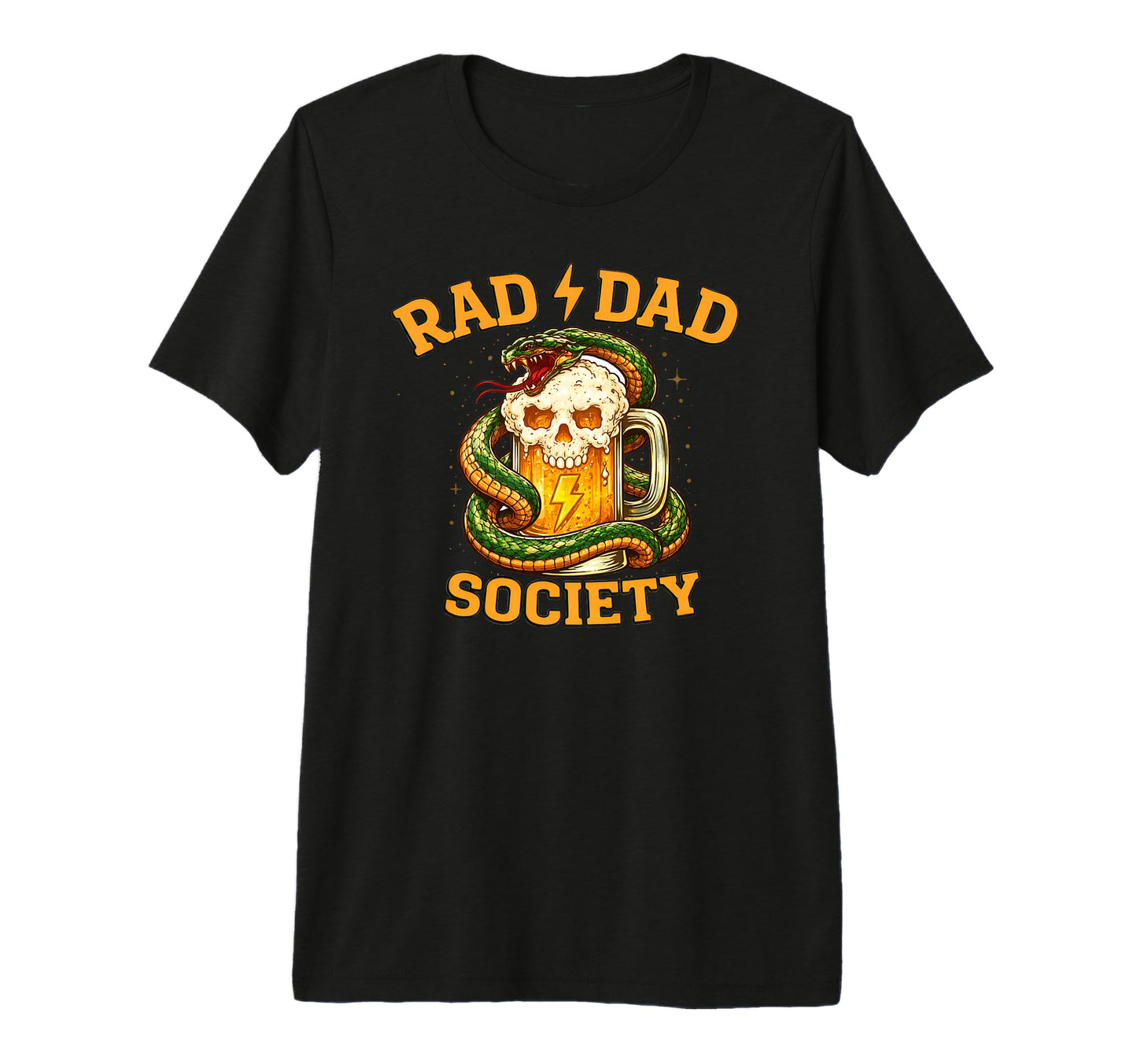 Beer Drinking Father Rad Dad Society T-Shirt - Trendy Graphic for Adults - T-Shirt, Sweatshirt, Hoodie