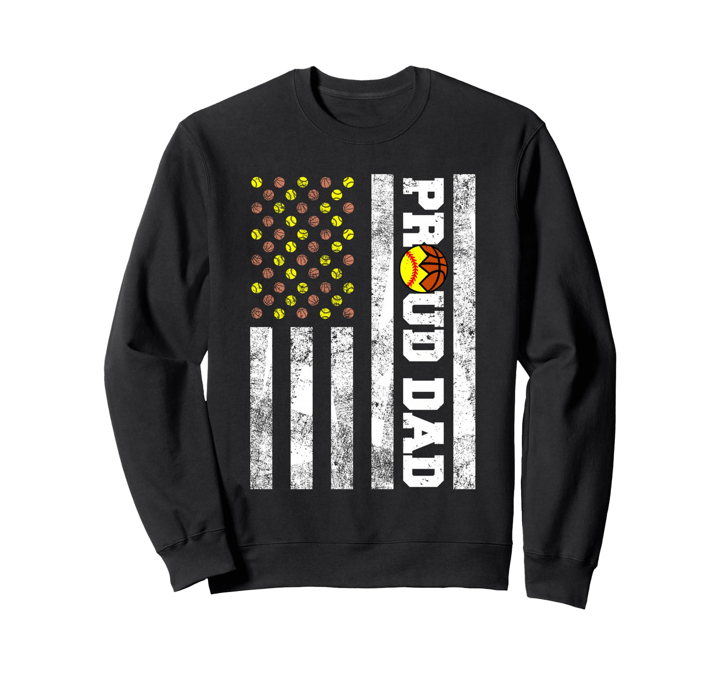 Proud Dad American Flag Funny Sweatshirt - Trendy Graphic Men Women - T-Shirt, Sweatshirt, Hoodie