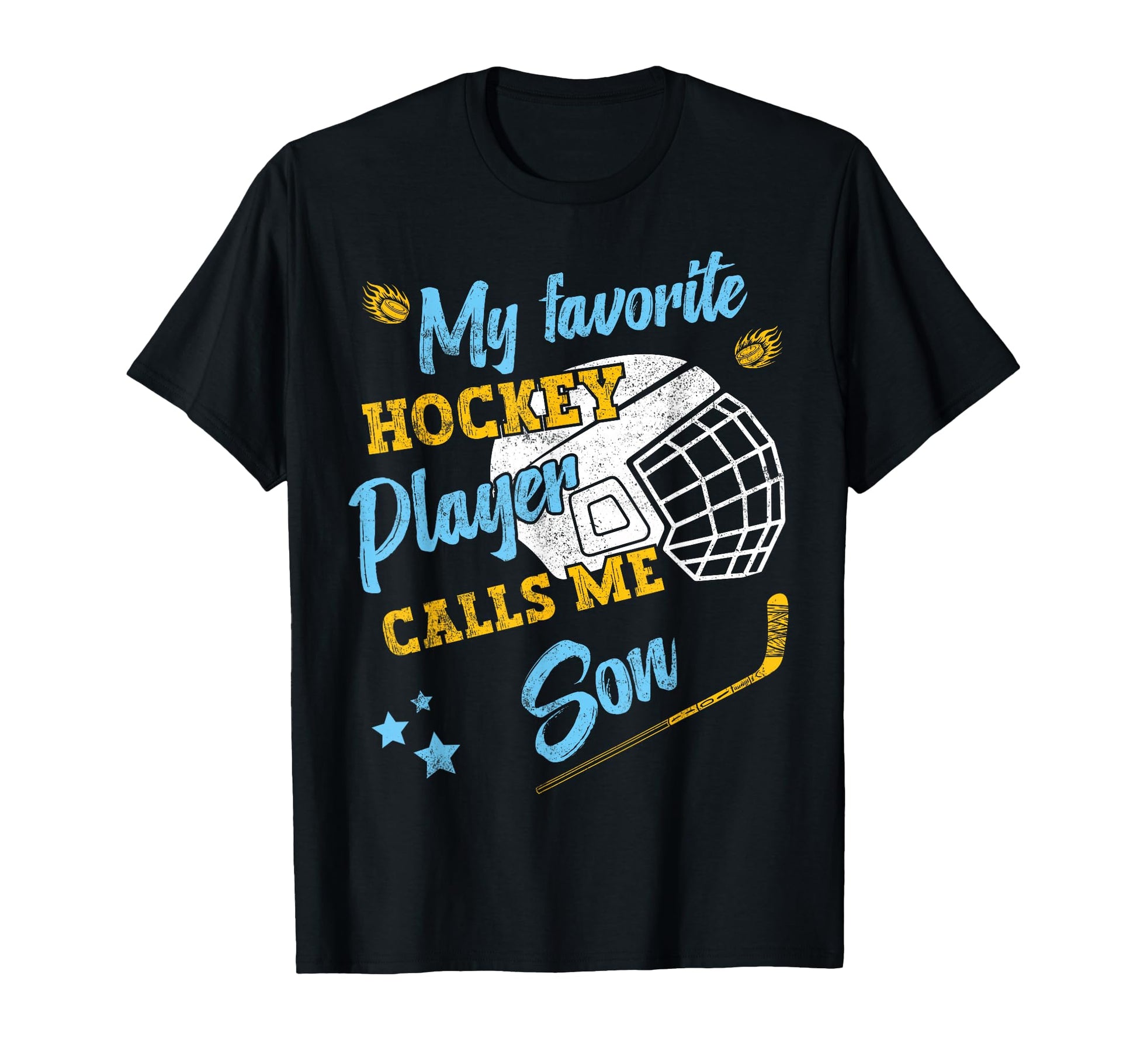 My Favorite Hockey Player Calls Me Son T-Shirt - Trendy Graphic for Adults - T-Shirt, Sweatshirt, Hoodie