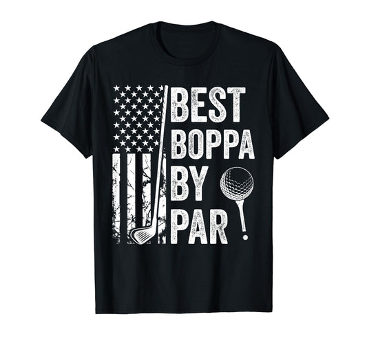 Best Boppa Par Usa Flag Golf Fathers T-Shirt - Minimalist Print for Adults - T-Shirt, Sweatshirt, Hoodie